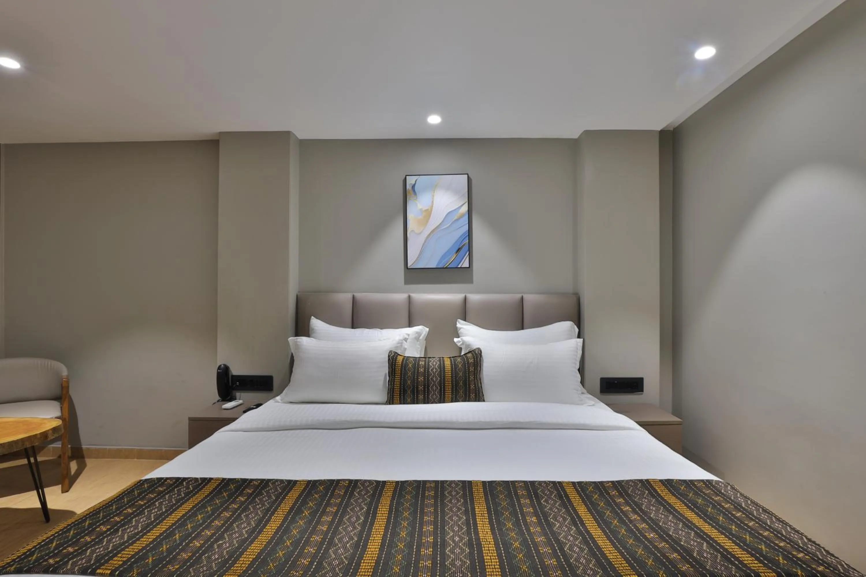 Bed in Hotel Shivashish