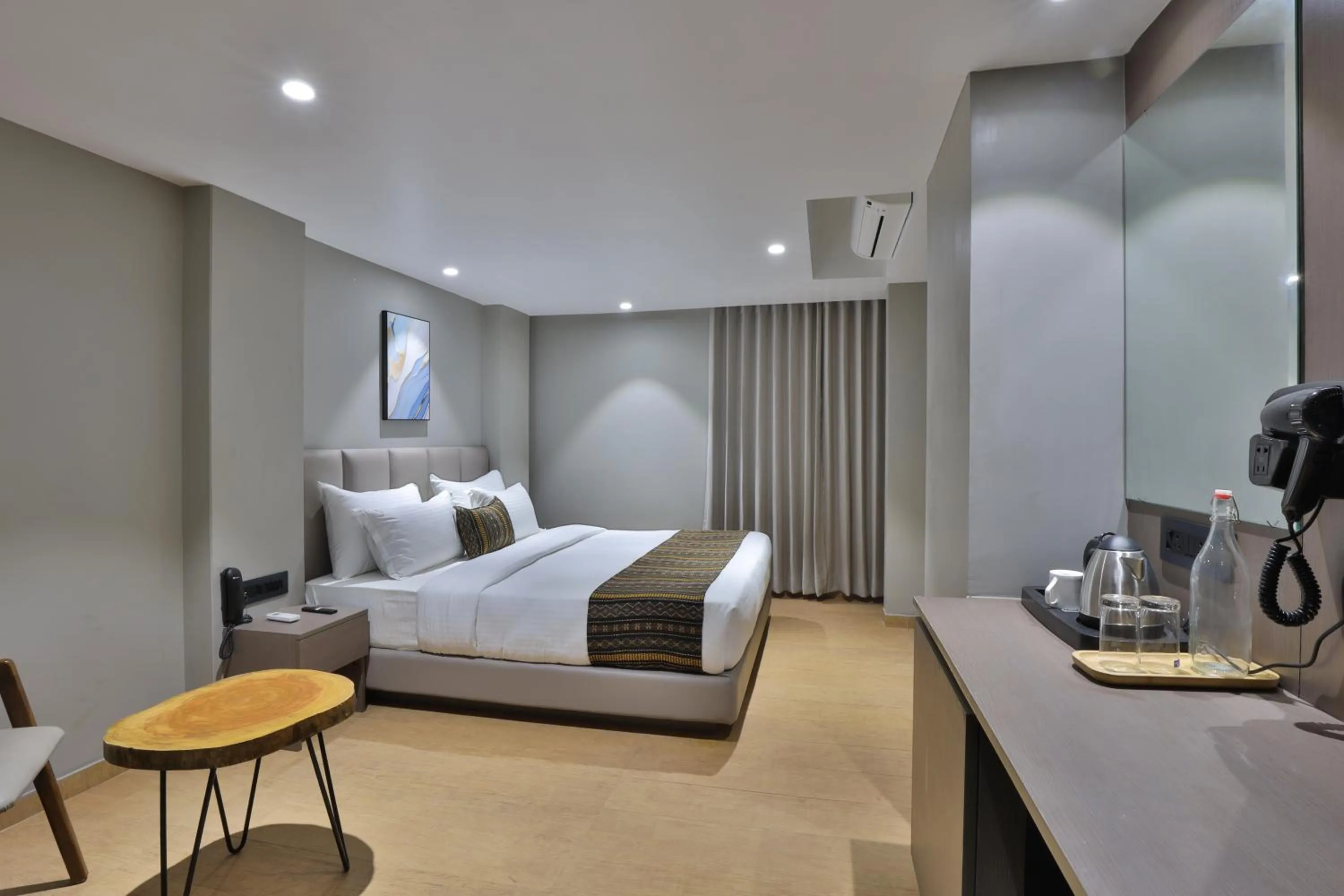 View (from property/room), Bed in Hotel Shivashish