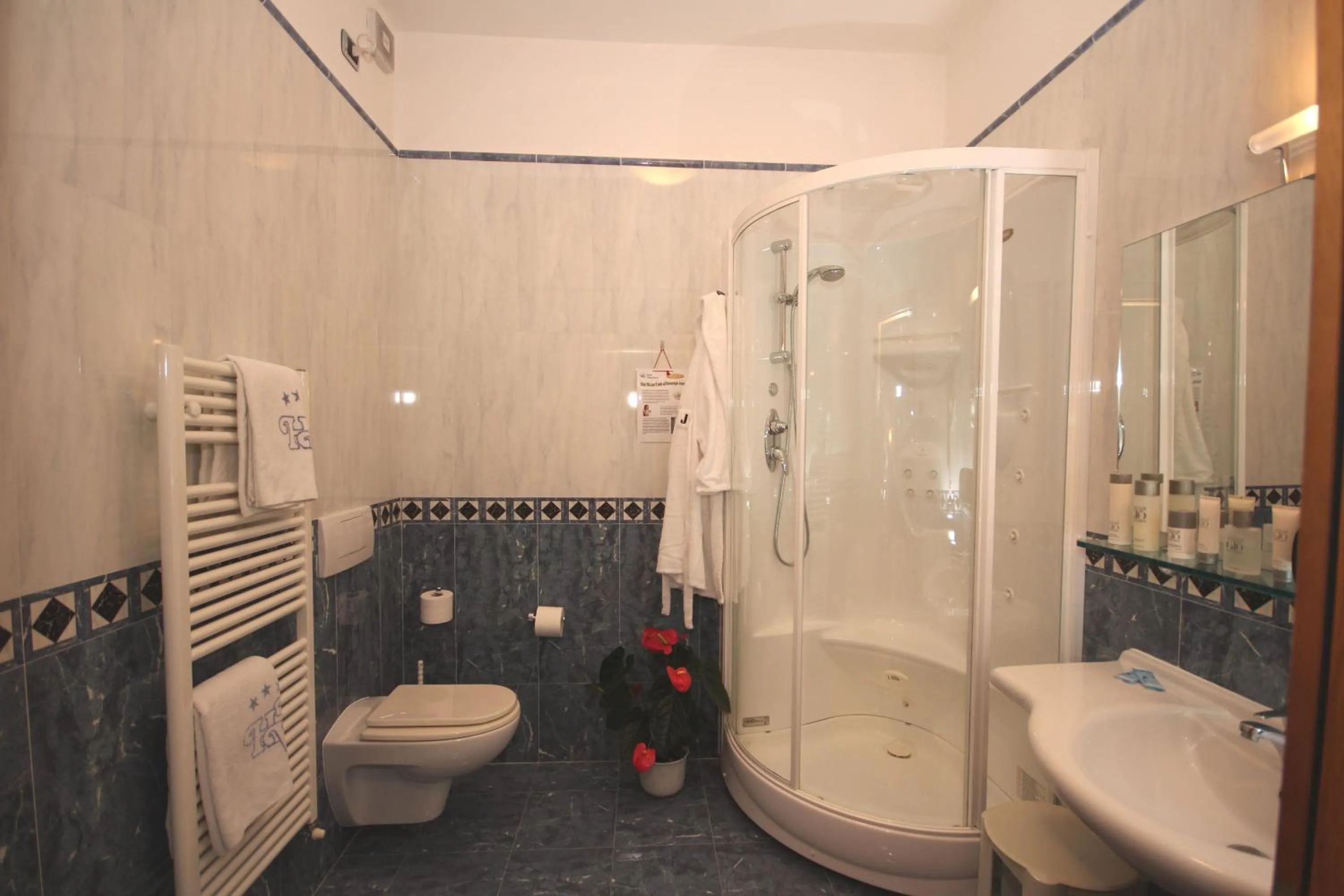 Shower in Hotel Villa Luca