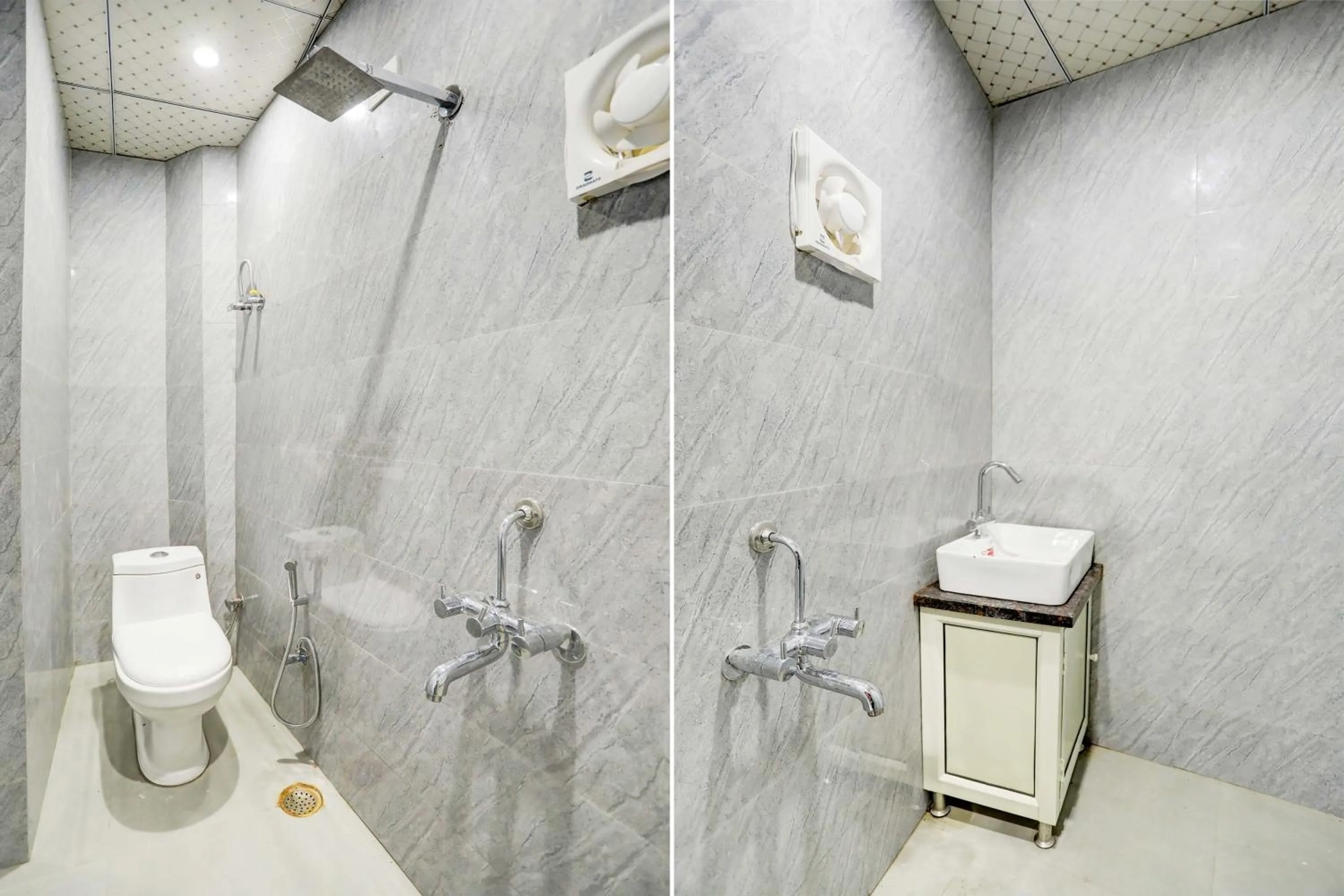 Bathroom in Hotel O Tilak hotel 24 Sector 27 Near by Vinayak Hospital Gali no-6