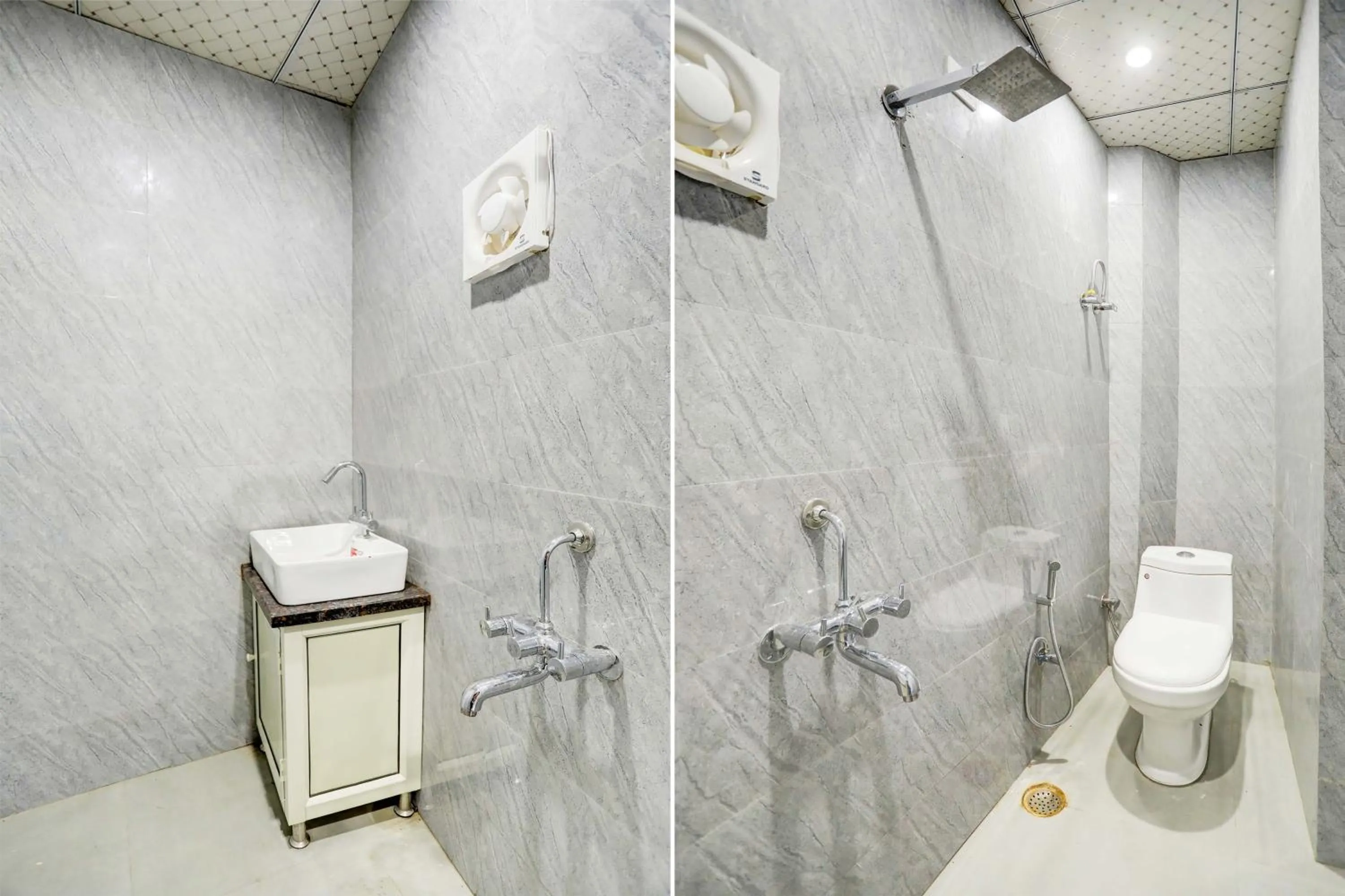 Bathroom in Hotel O Tilak hotel 24 Sector 27 Near by Vinayak Hospital Gali no-6