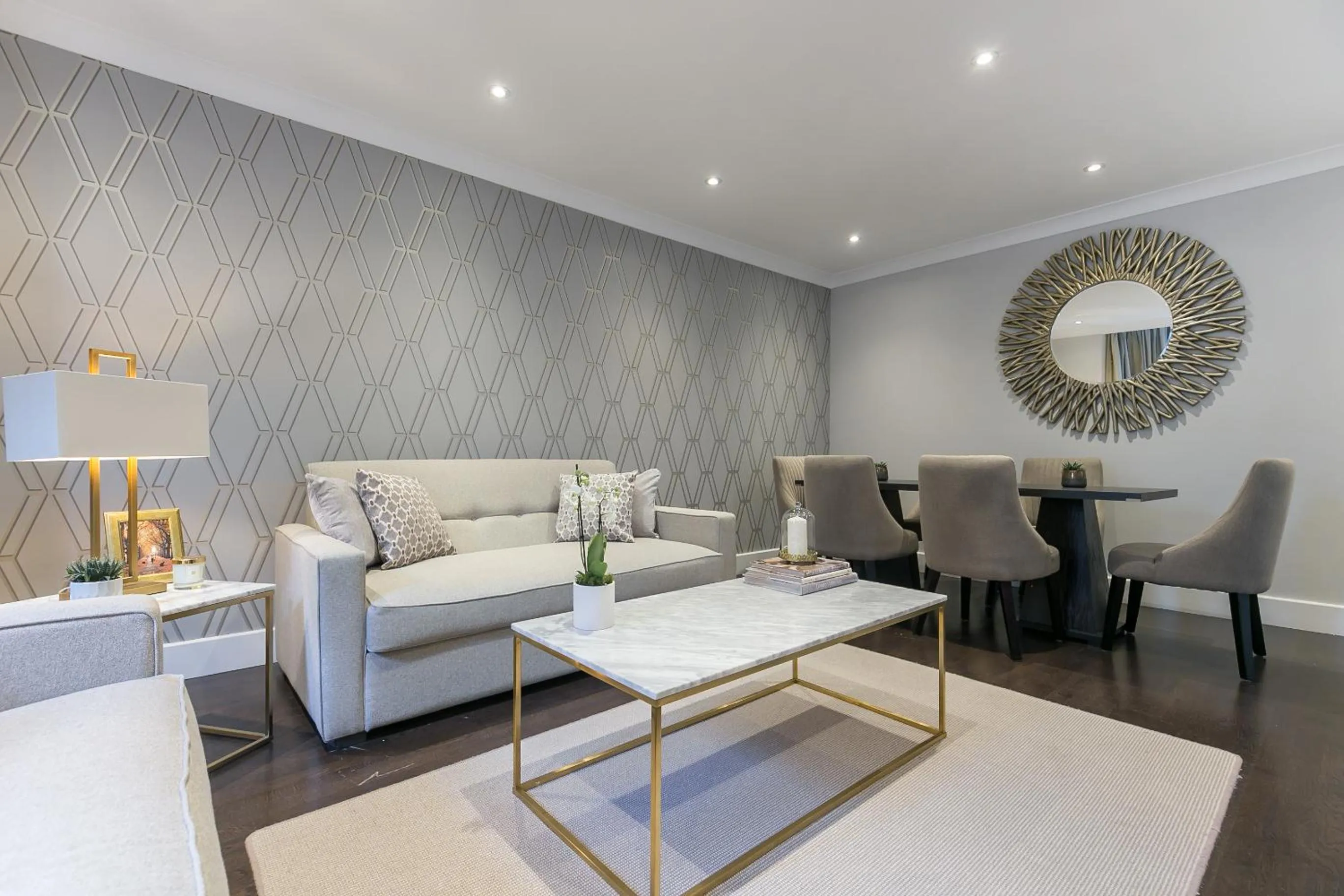 Living room in Chilworth Court