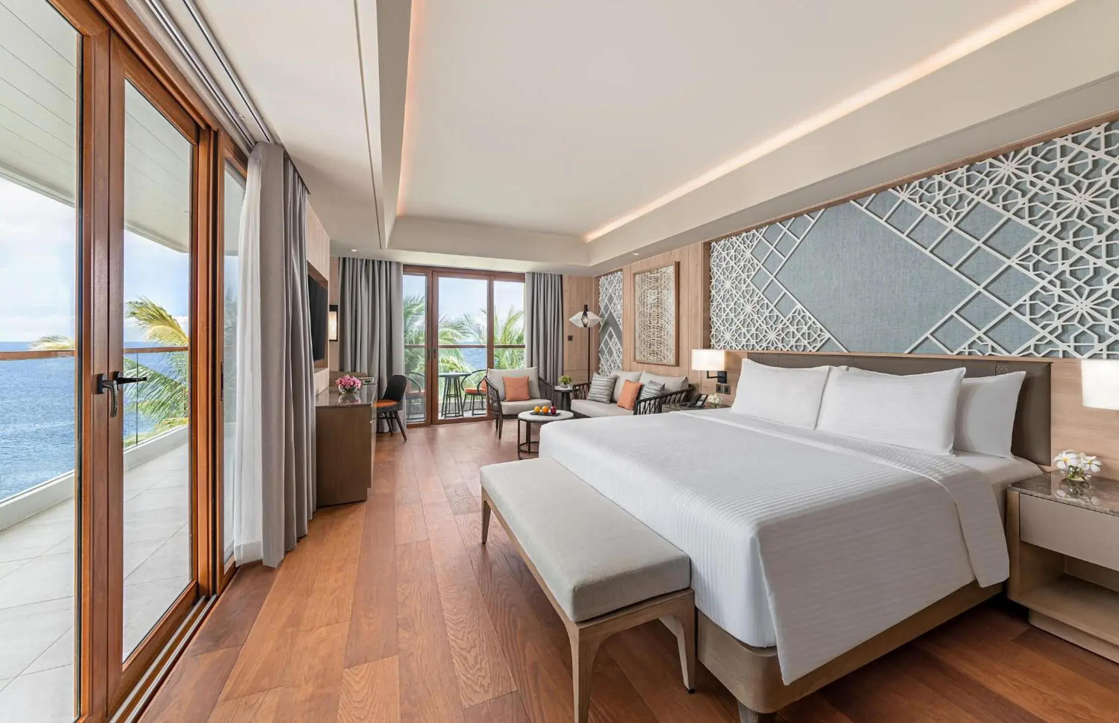 Seating area, Bed in Henann Premier Coast Resort Seating area, Bed in Henann Premier Coast Resort