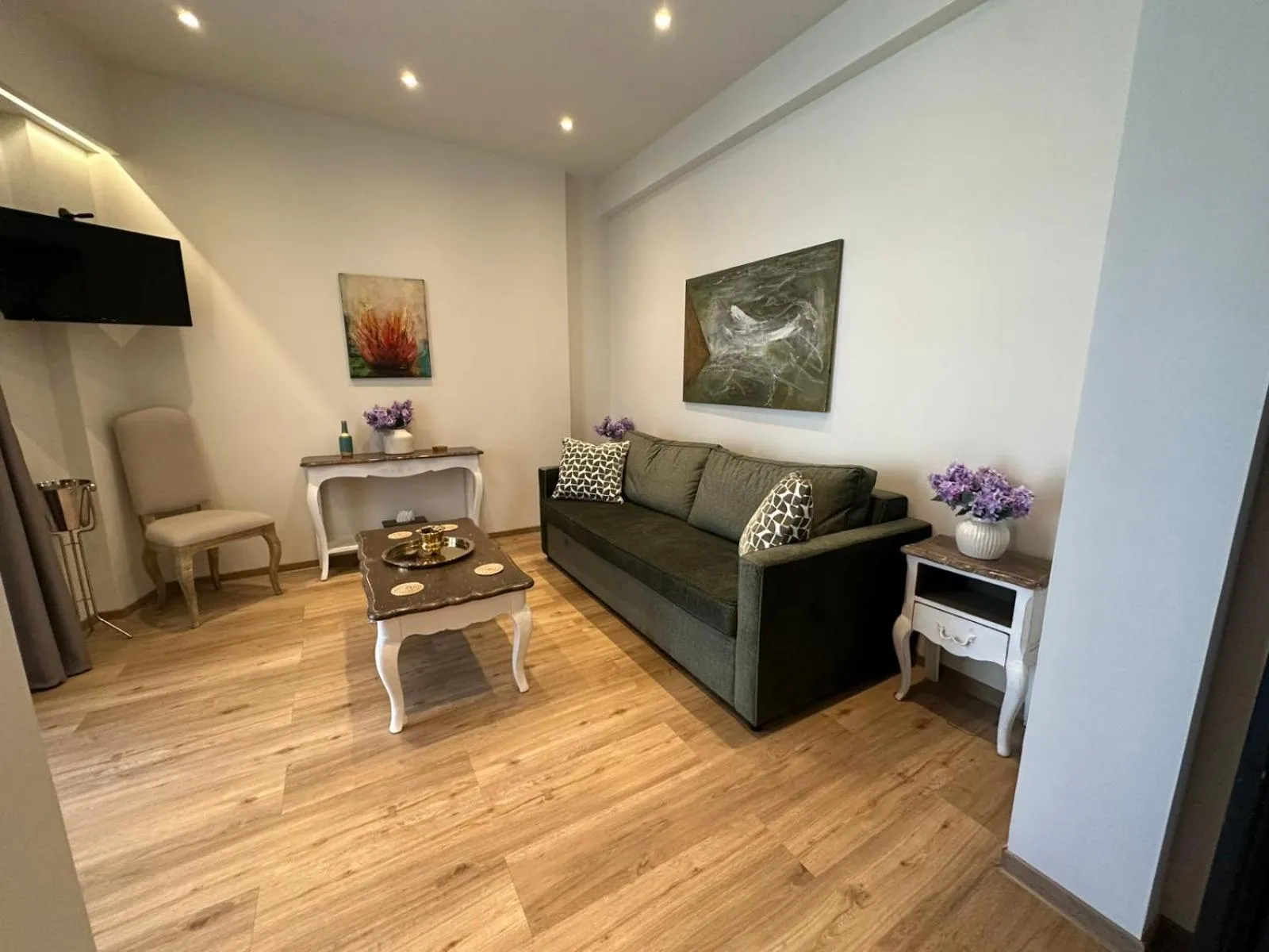 Seating area in Acropolis Divine Apartments