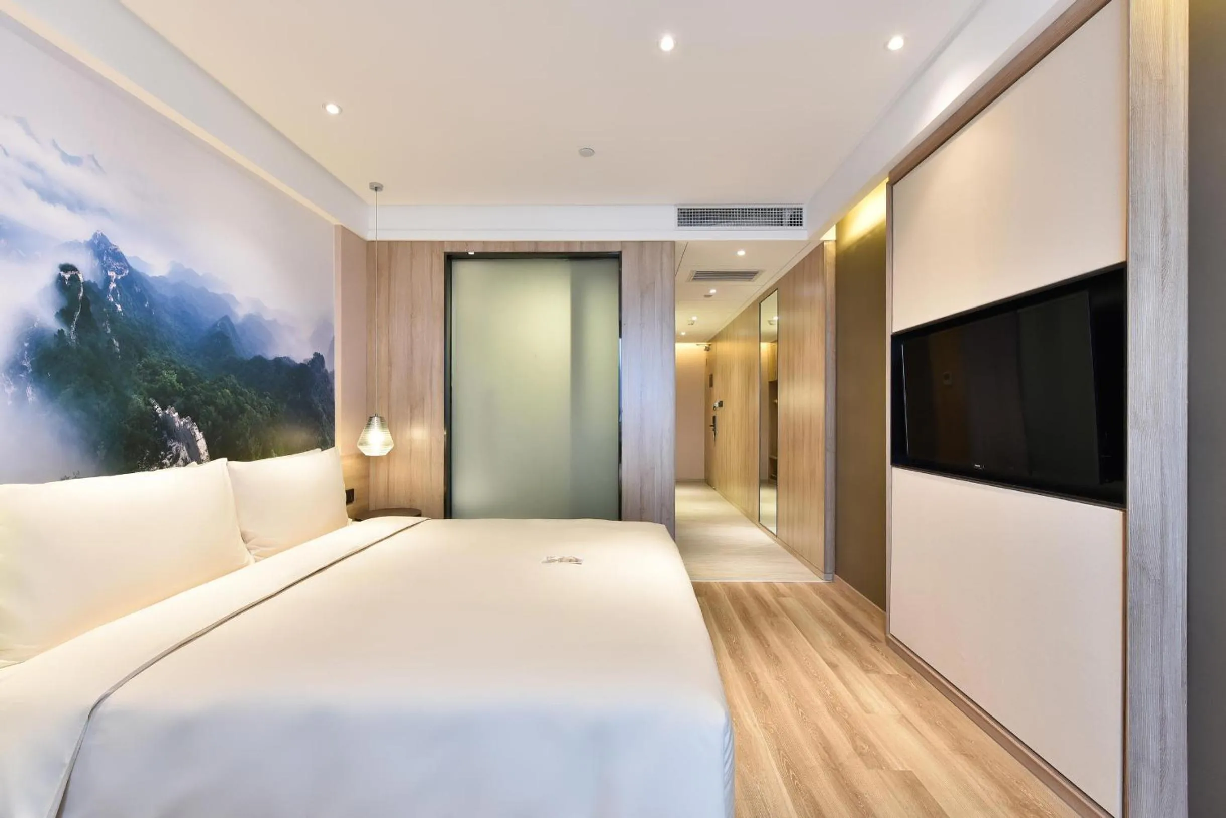 Bedroom, Bed in Atour Hotel Beijing Yizhuang Mobile Silicon Valley