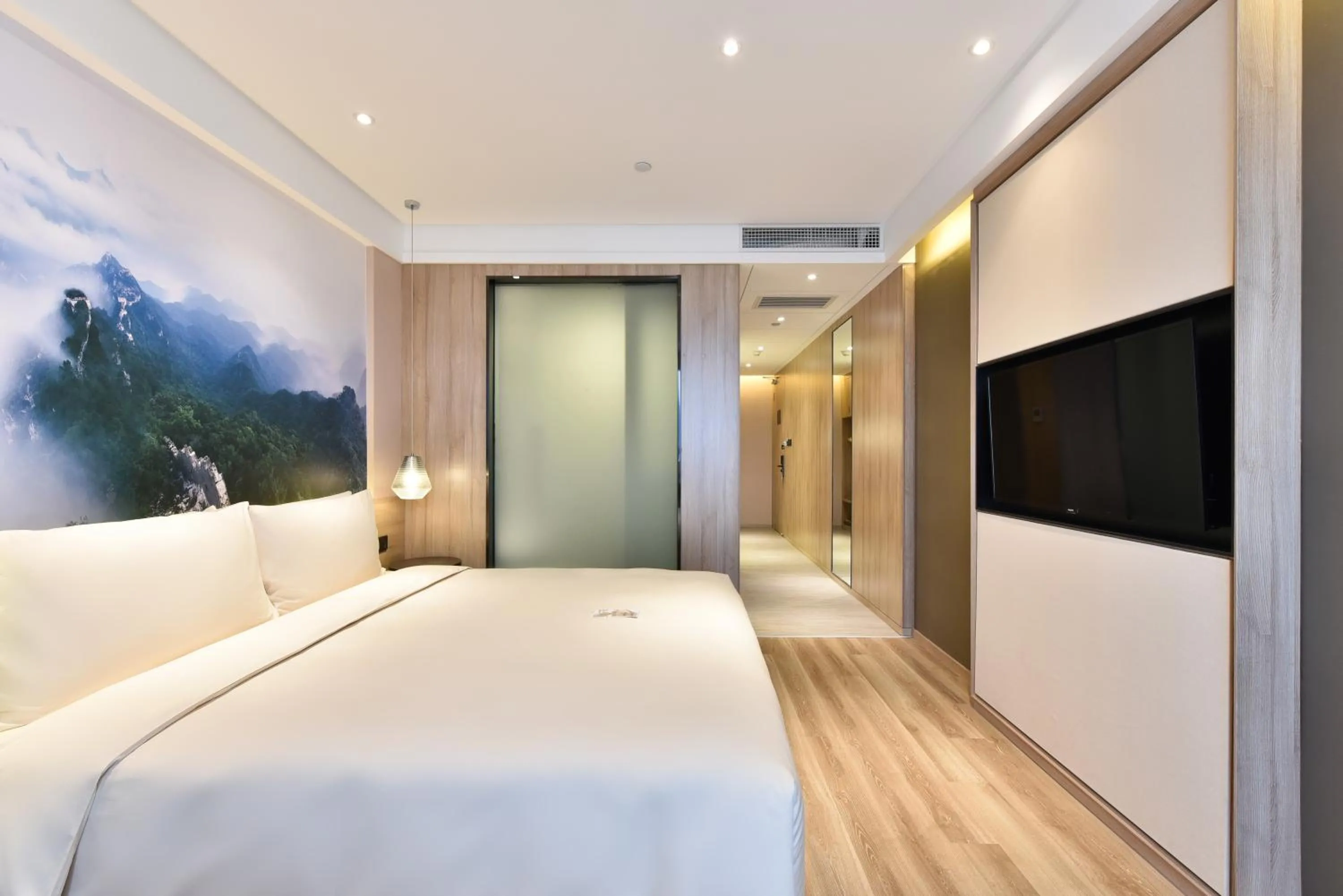Bedroom, Bed in Atour Hotel Beijing Yizhuang Mobile Silicon Valley