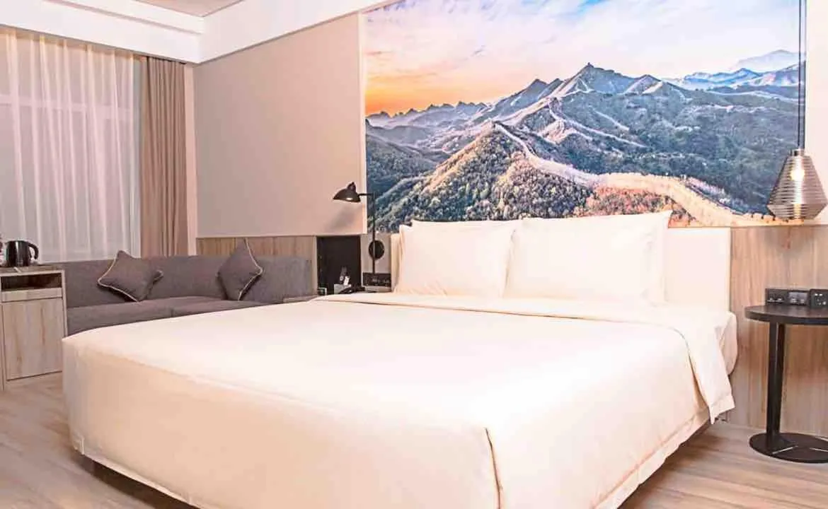 Bed in Atour Hotel Qinhuangdao Railway Station Yingbin Road