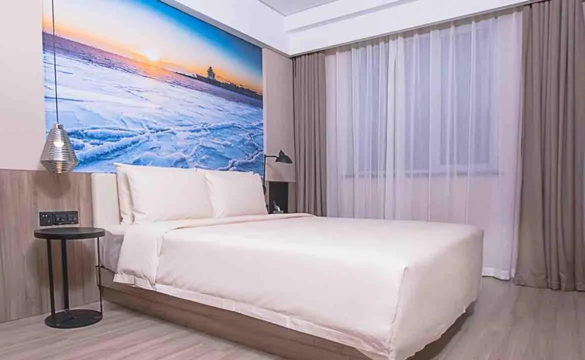 Bed in Atour Hotel Qinhuangdao Railway Station Yingbin Road