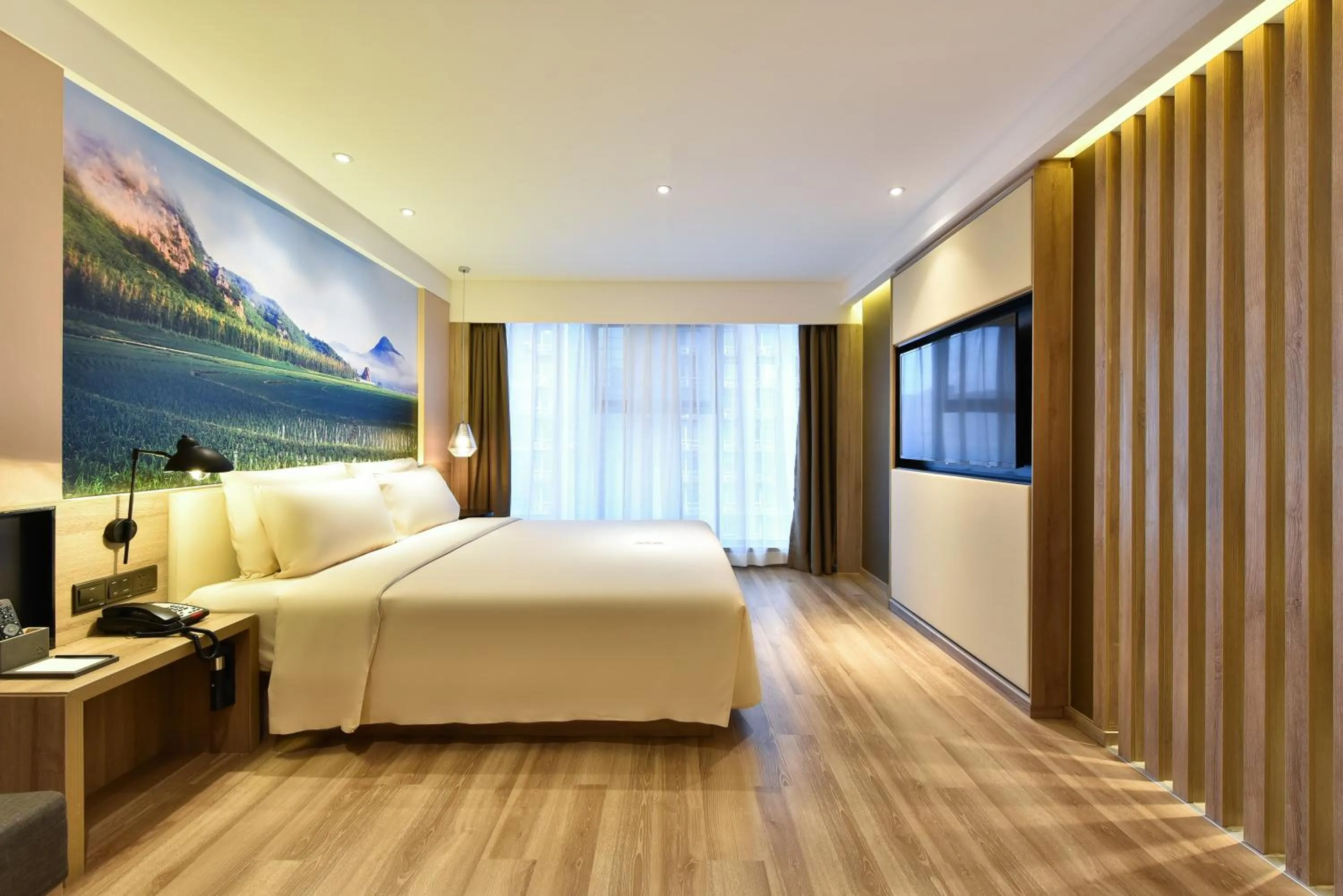 Bed in Atour Hotel Shenyang Railway Station Taiyuan Street