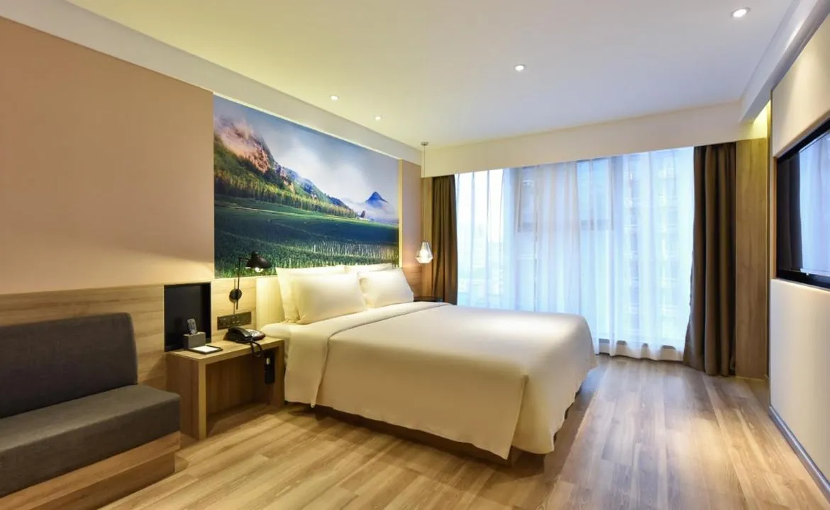 Bed in Atour Hotel Shenyang Railway Station Taiyuan Street