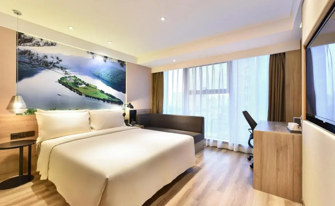 Bed in Atour Hotel Shenyang Railway Station Taiyuan Street Bed in Atour Hotel Shenyang Railway Station Taiyuan Street