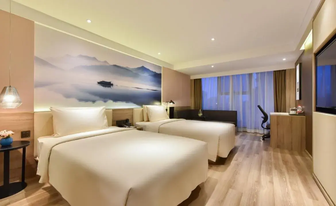 Bed in Atour Hotel Shenyang Railway Station Taiyuan Street Bed in Atour Hotel Shenyang Railway Station Taiyuan Street
