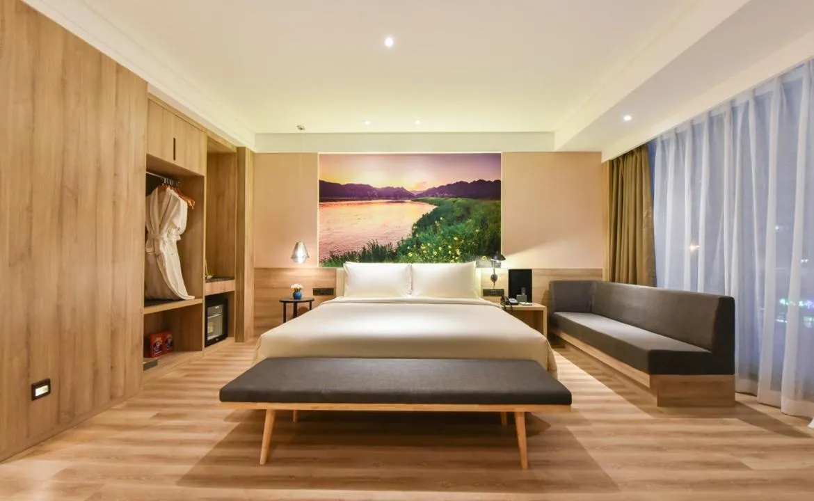 Bed in Atour Hotel Shenyang Railway Station Taiyuan Street