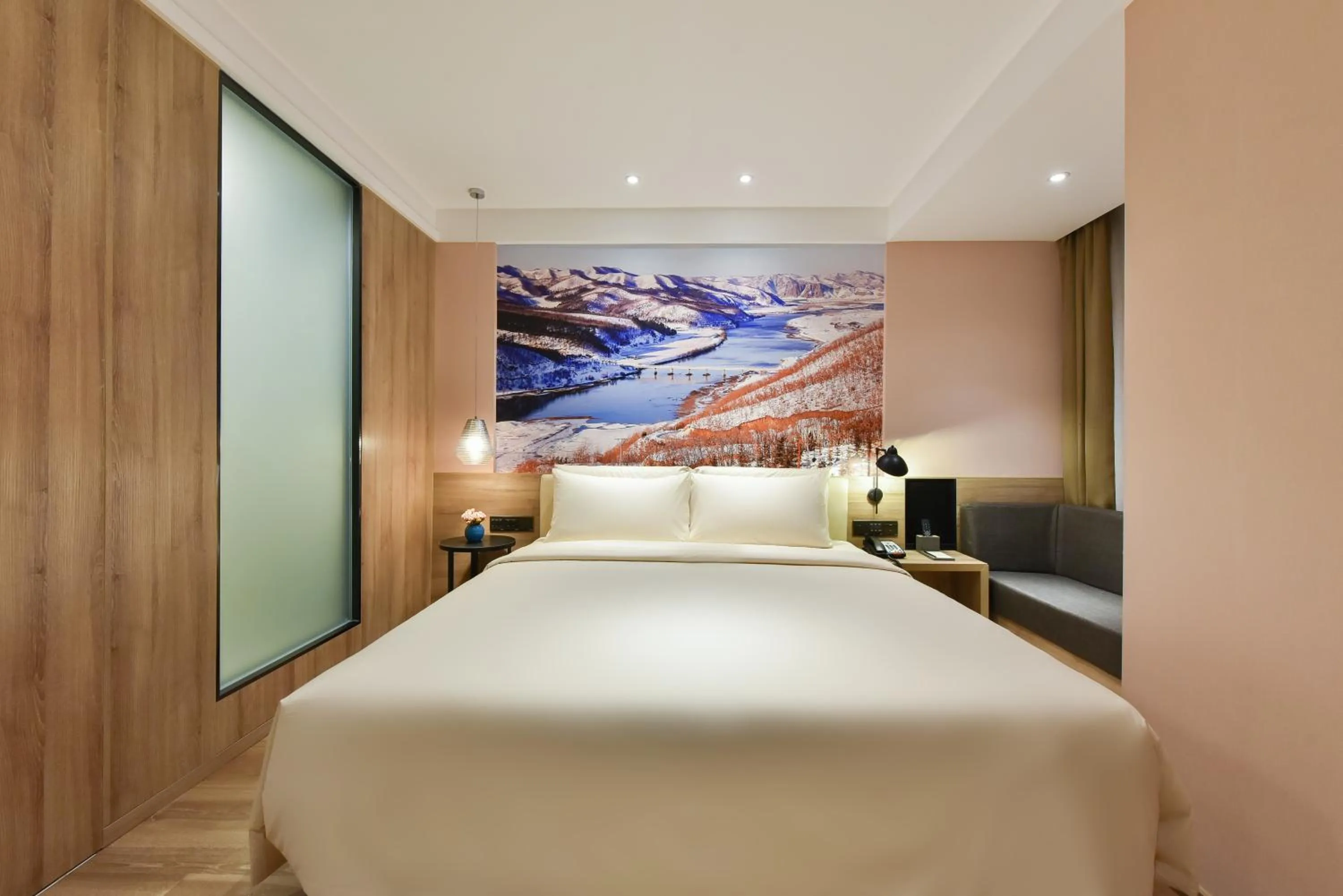 Bed in Atour Hotel Shenyang Railway Station Taiyuan Street