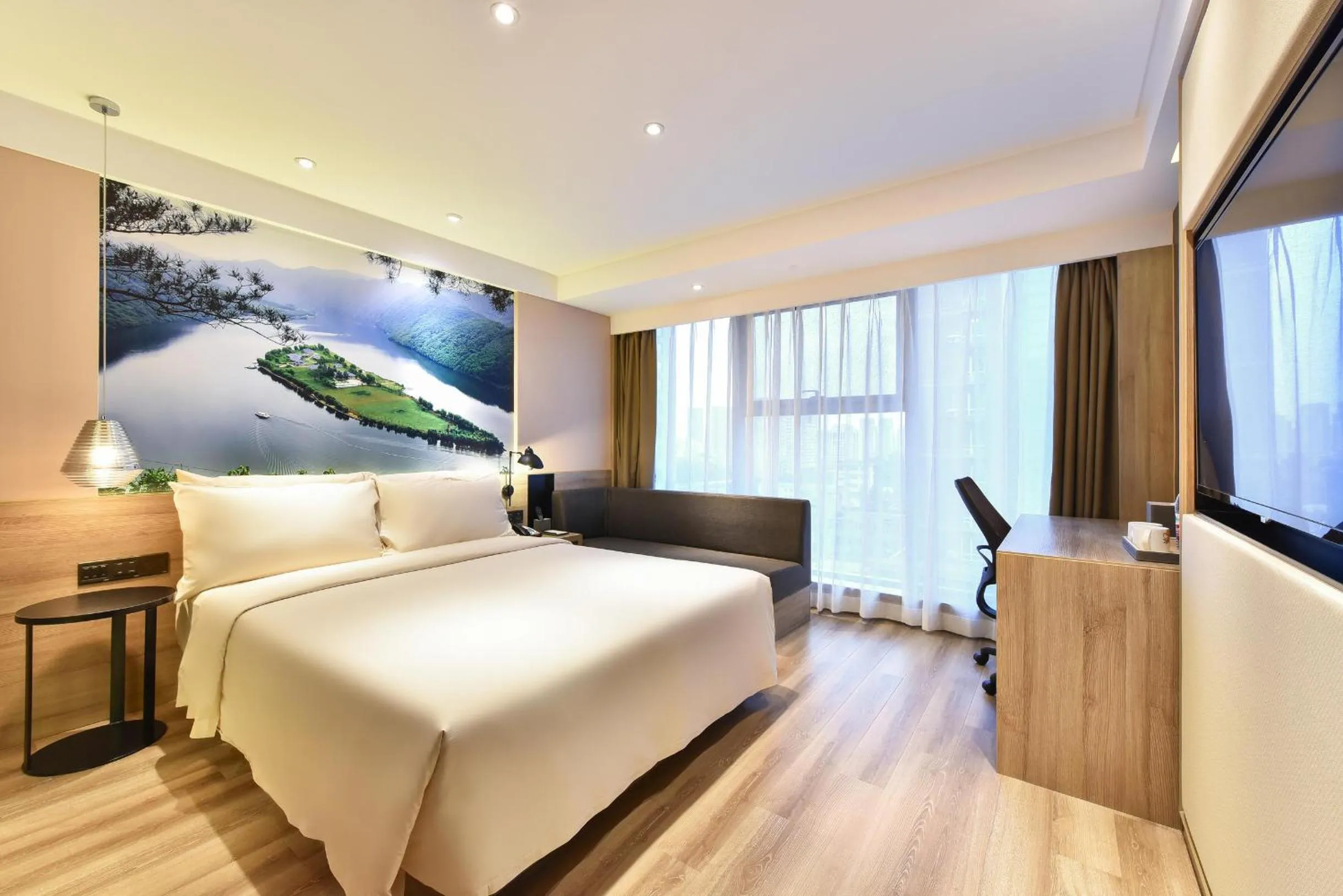 Bed in Atour Hotel Shenyang Railway Station Taiyuan Street