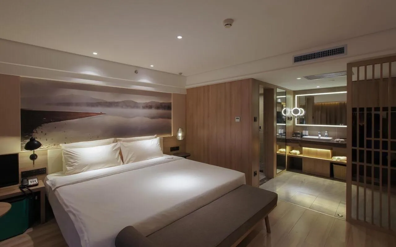 Bed in Atour Hotel Harbin Haxi High Speed Railway Station