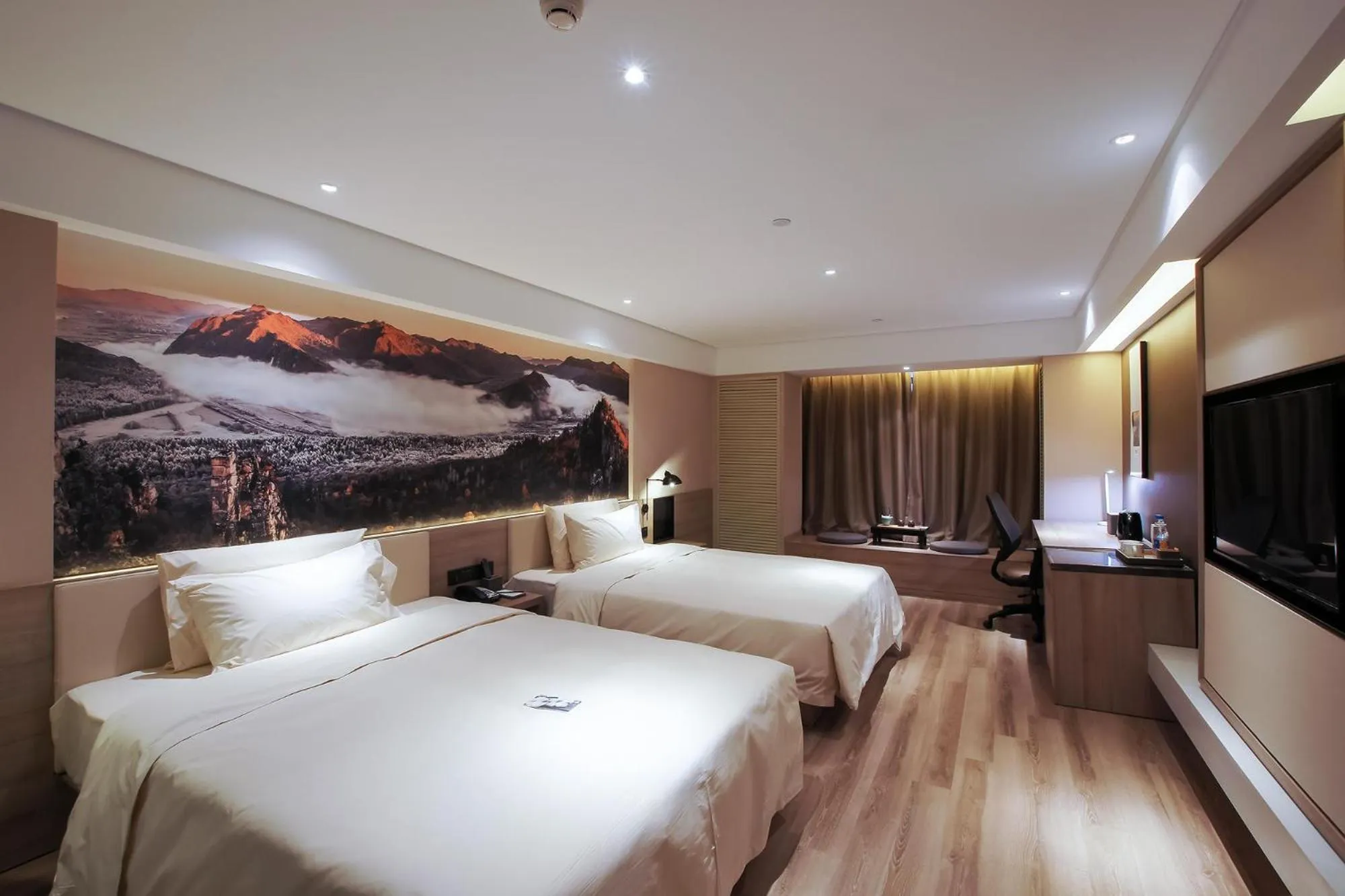 Bed in Atour Hotel Harbin Haxi High Speed Railway Station