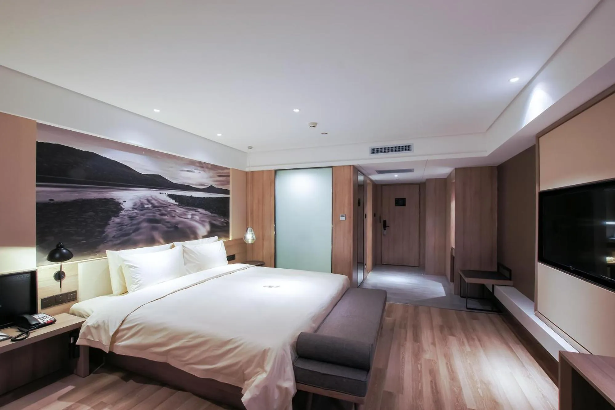 Bed in Atour Hotel Harbin Haxi High Speed Railway Station