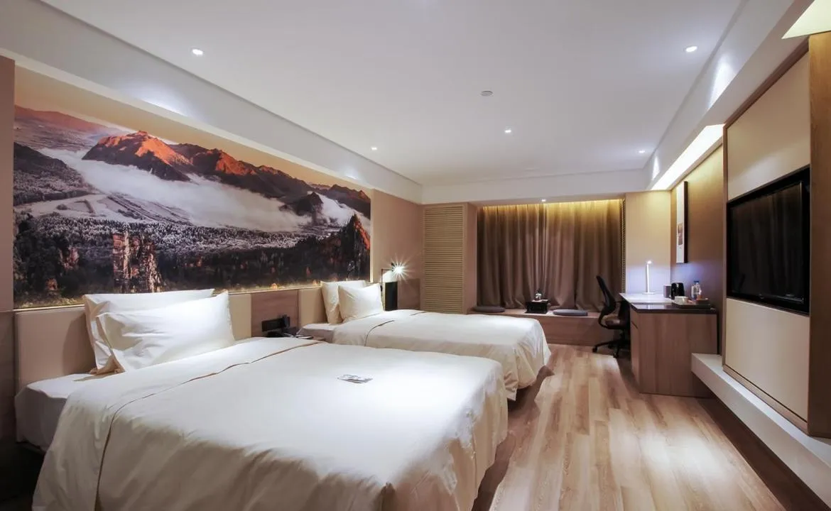 Bed in Atour Hotel Harbin Haxi High Speed Railway Station