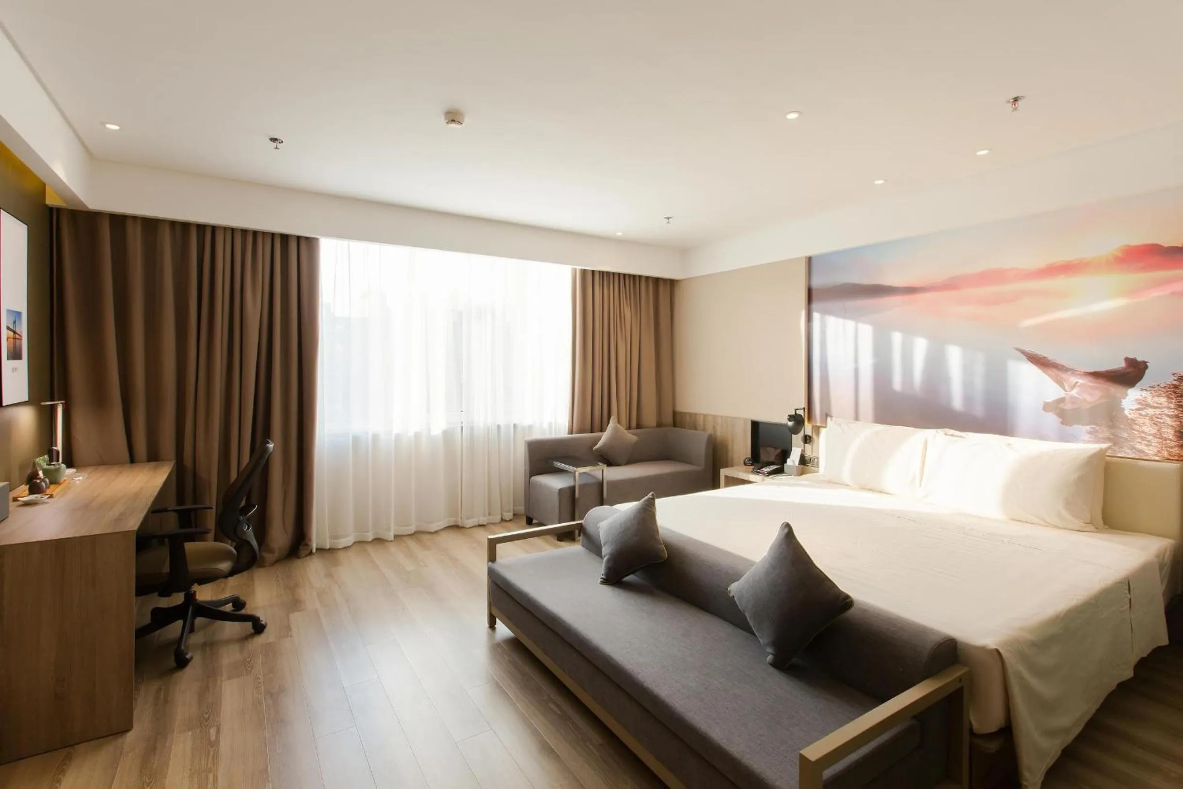 Bed in Atour Hotel Harbin Songbei Ice and Snow World