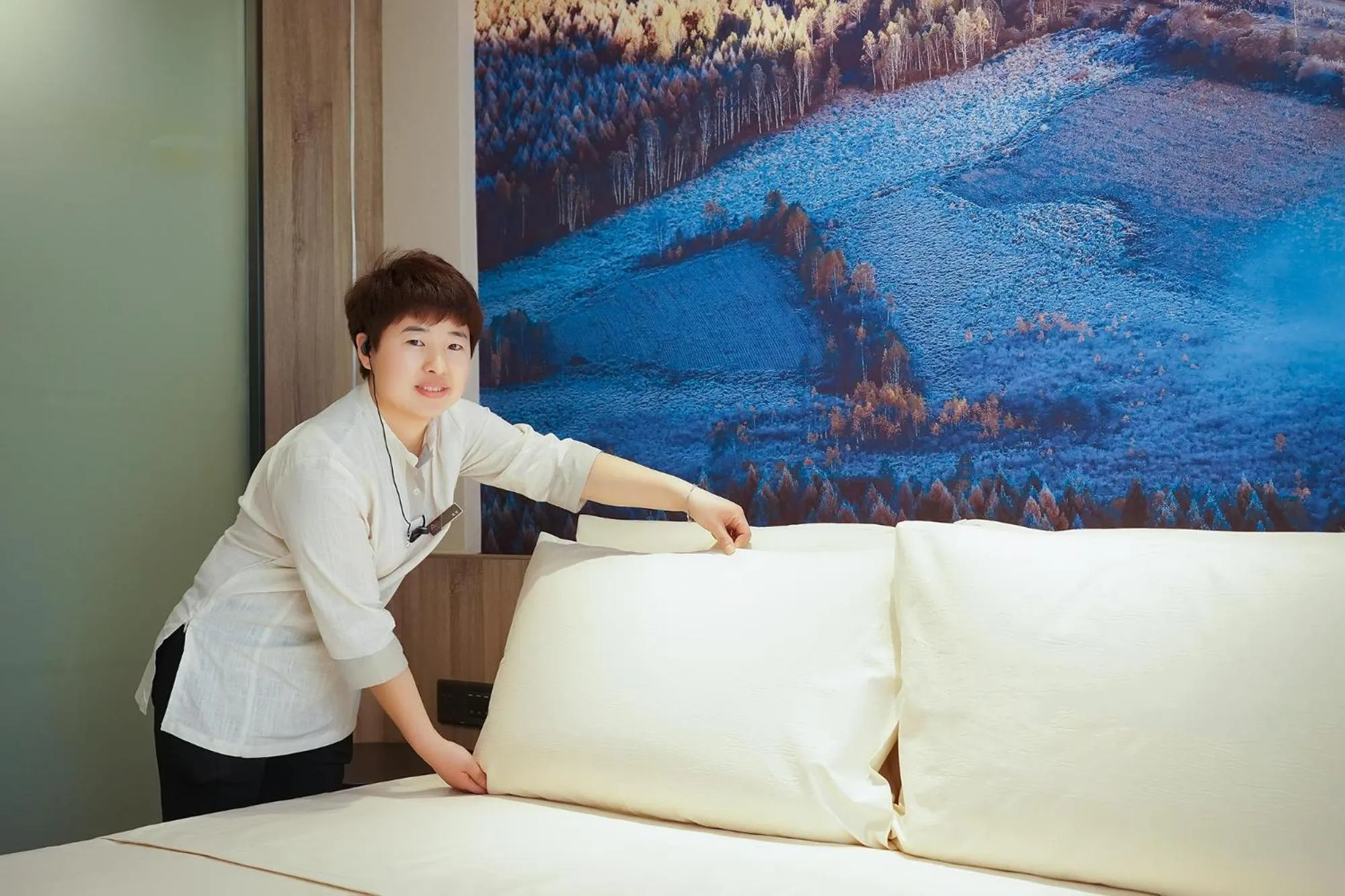 Bed in Atour Hotel Harbin Songbei Ice and Snow World