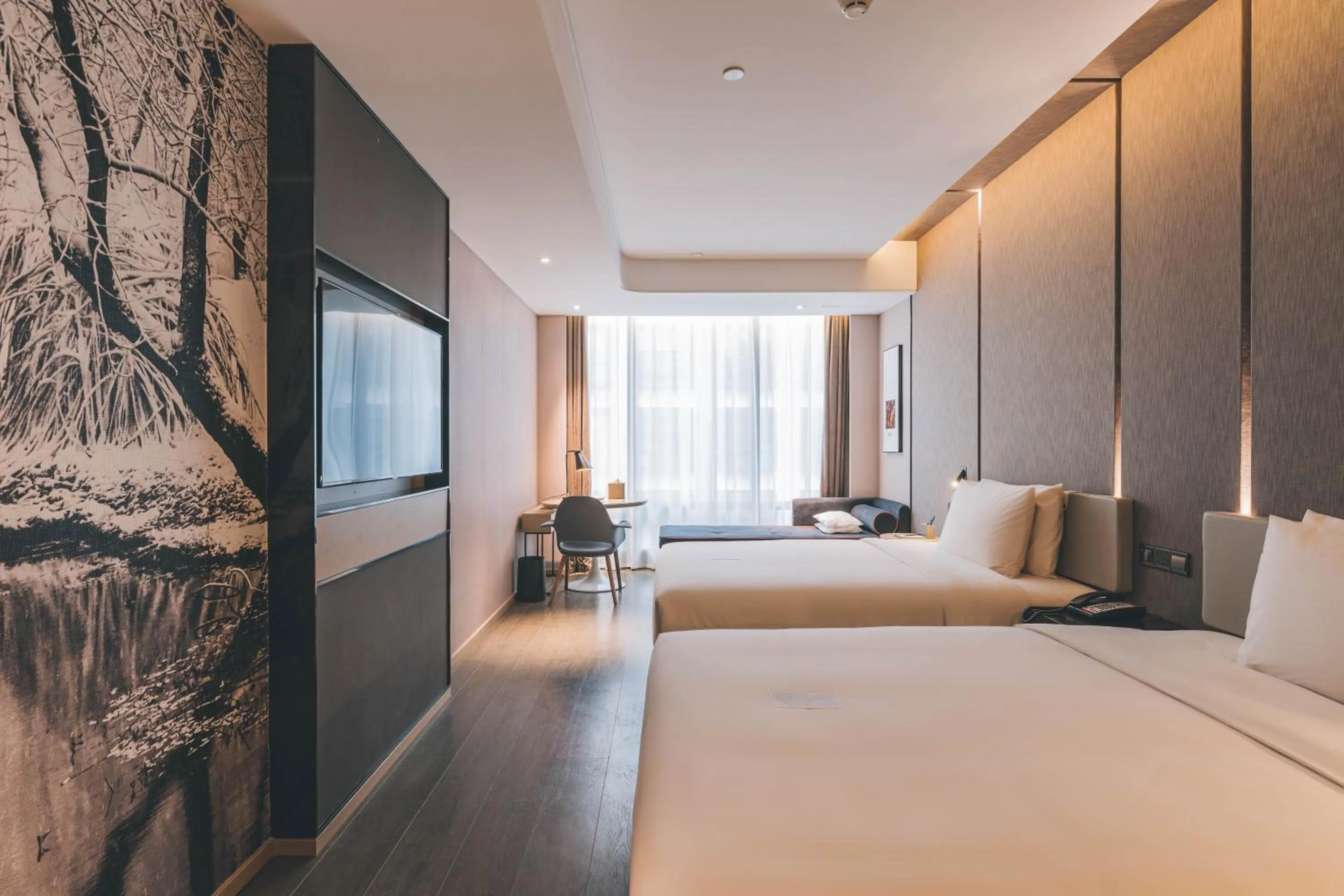 Bedroom in Atour Hotel Shanghai Hongqiao International Exhibition Linkong Park