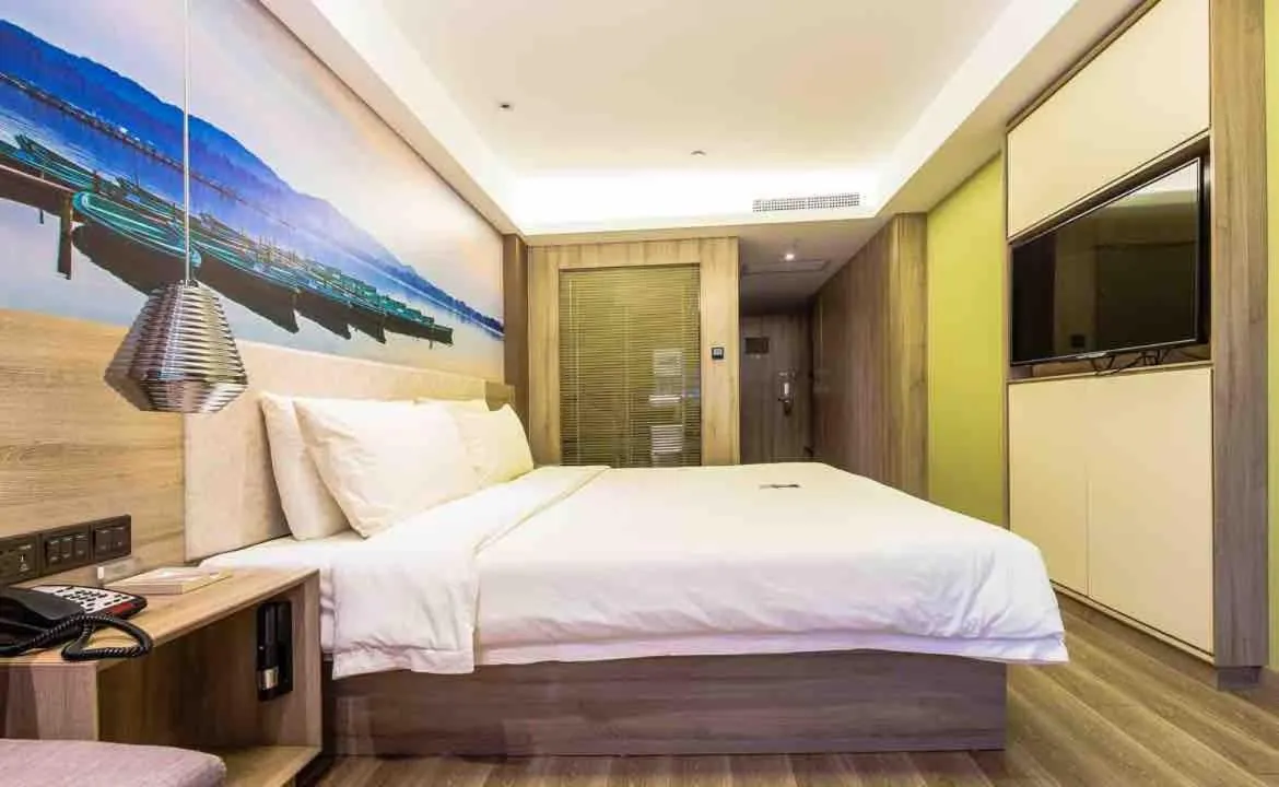 Bed in Atour Music Hotel Hangzhou West Lake