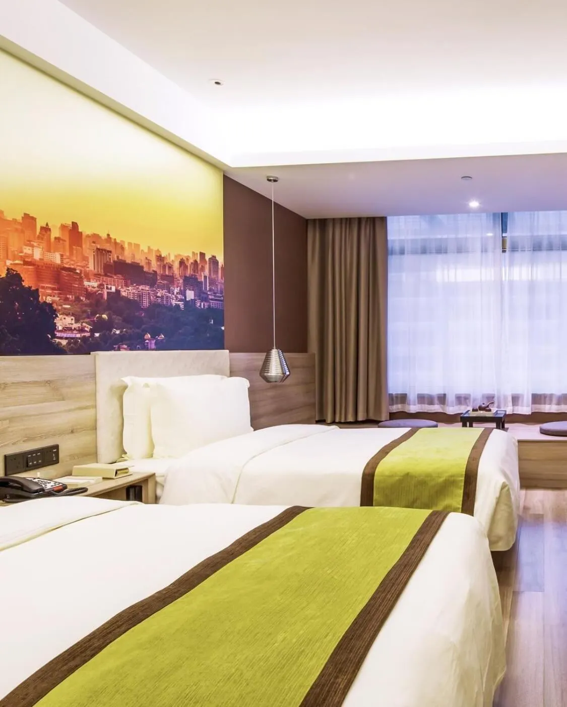 Bed in Atour Music Hotel Hangzhou West Lake