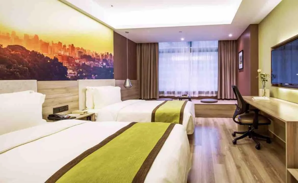 Bed in Atour Music Hotel Hangzhou West Lake