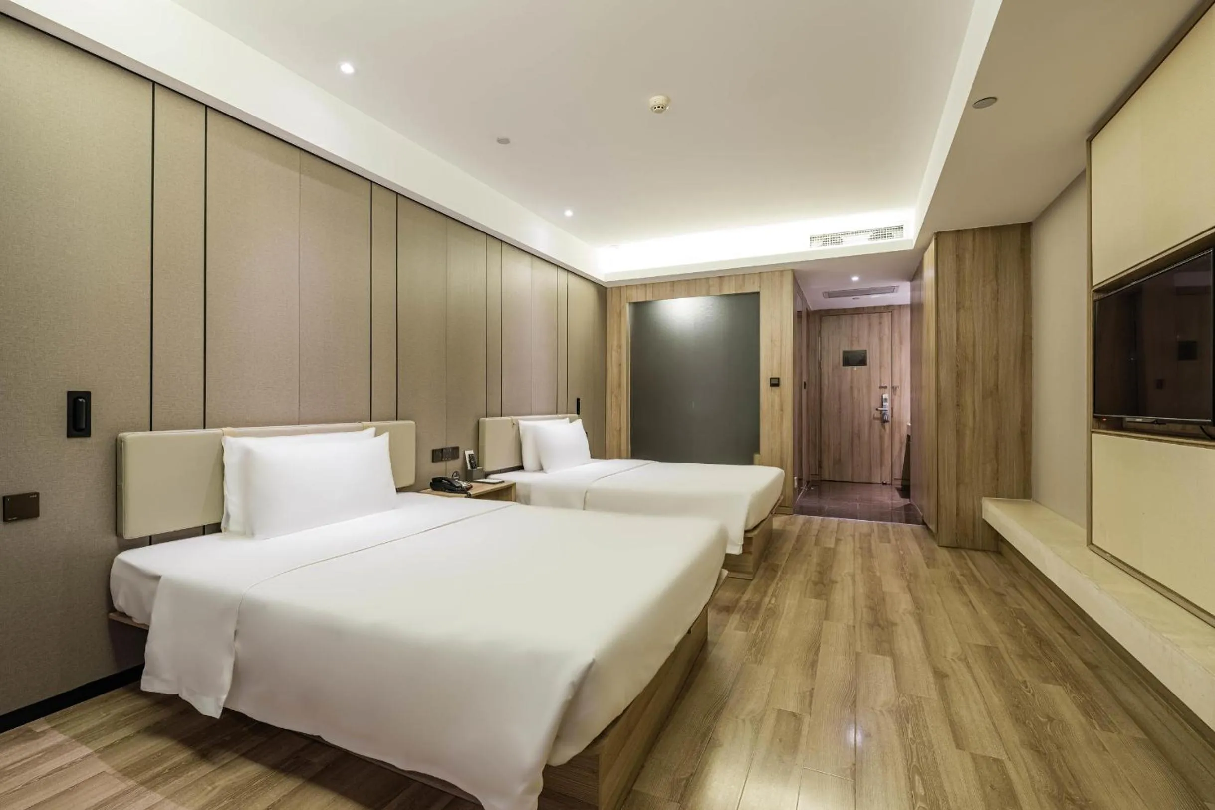 Bed in Atour Music Hotel Hangzhou West Lake