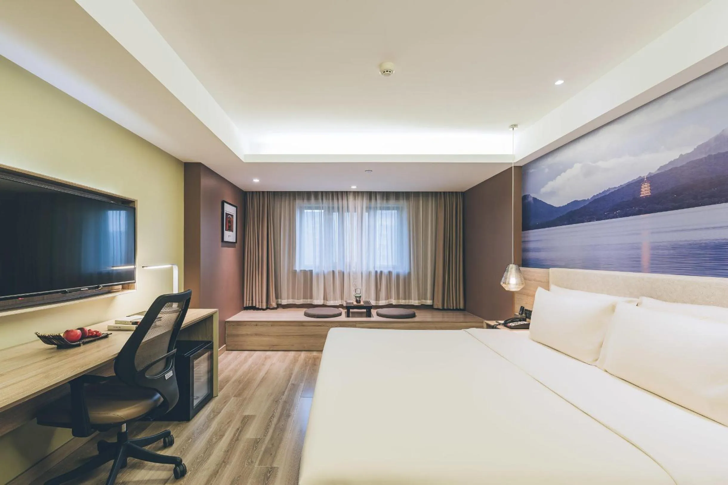 Bed in Atour Music Hotel Hangzhou West Lake