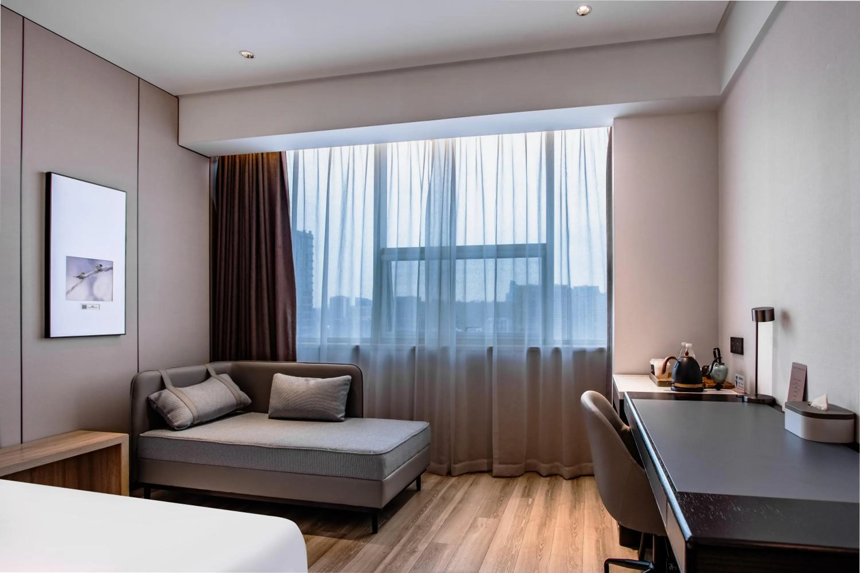 Living room, Bed in Atour Hotel Hangzhou Xiaoshan Peoples Square