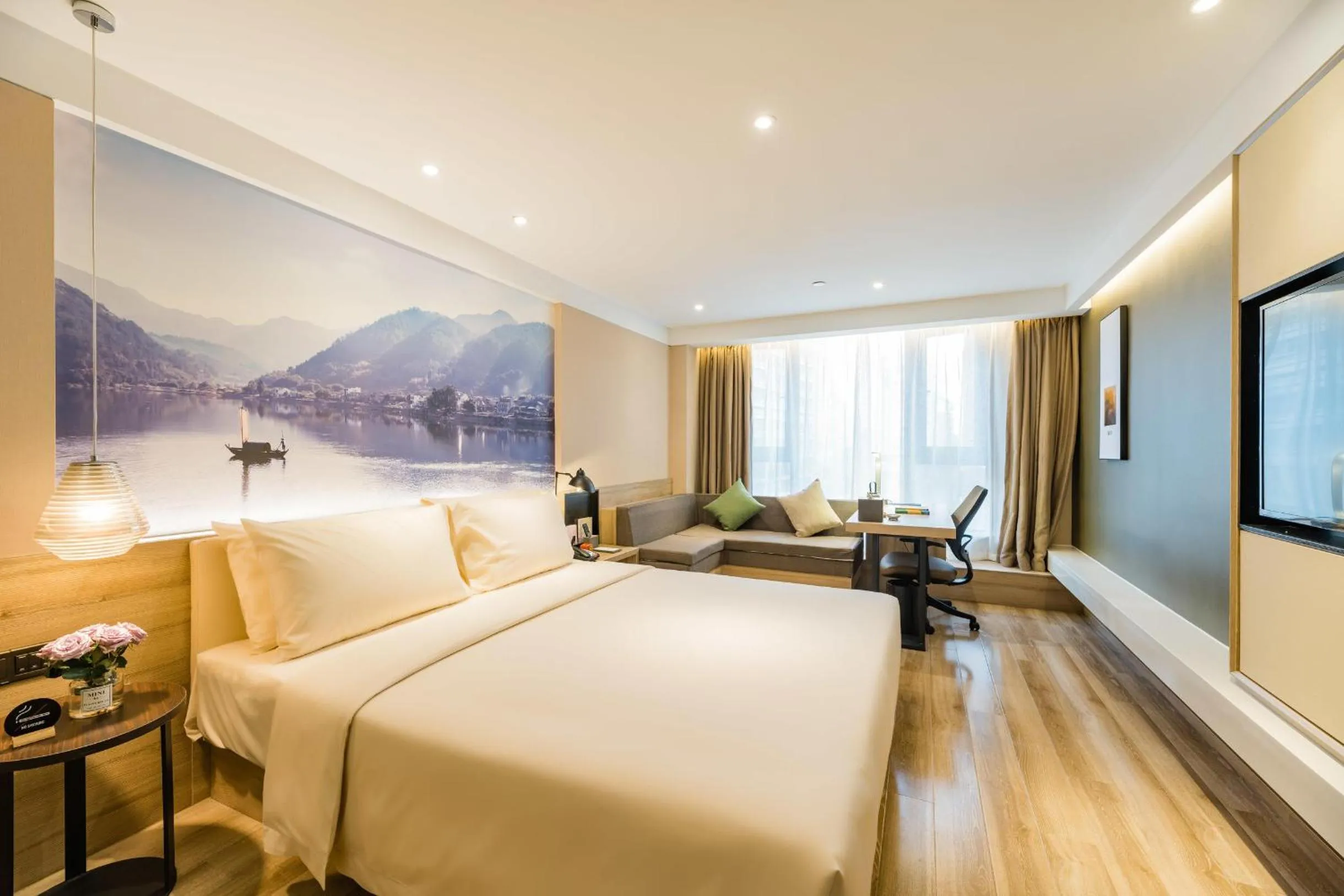 Photo of the whole room, Bed in Atour Hotel Hangzhou West Lake Cultural Plaza Shangtang Road