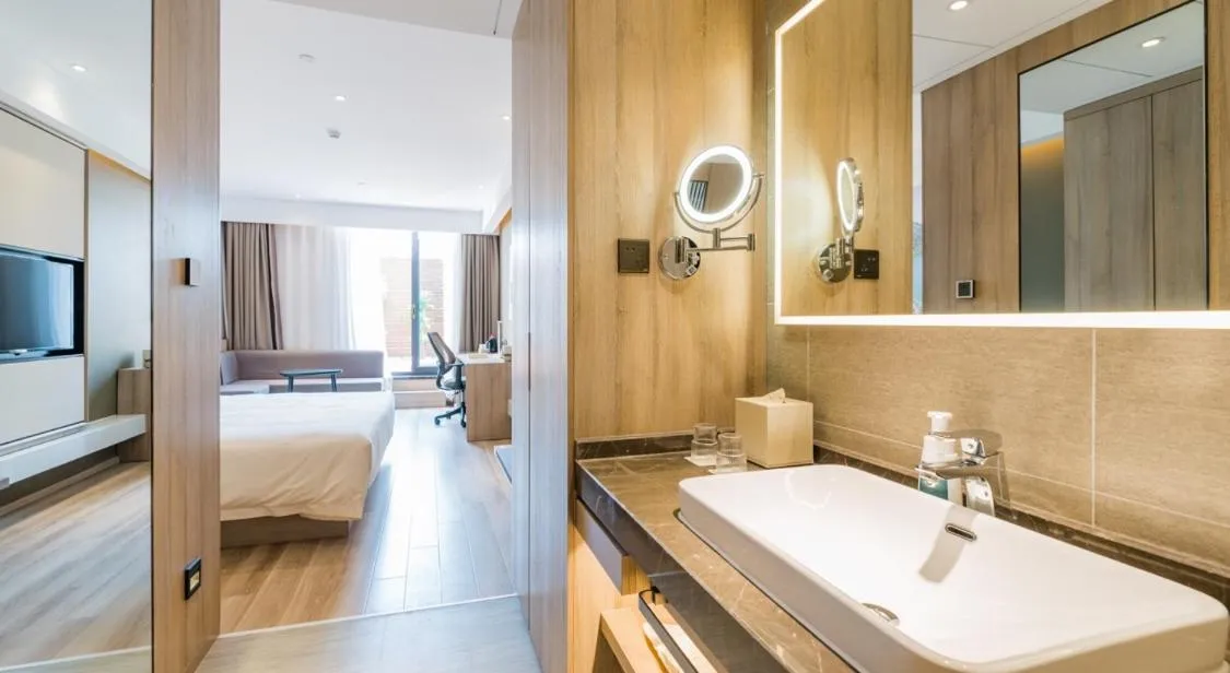 Bed in Atour Hotel Ningbo International Convention and Exhibition Center