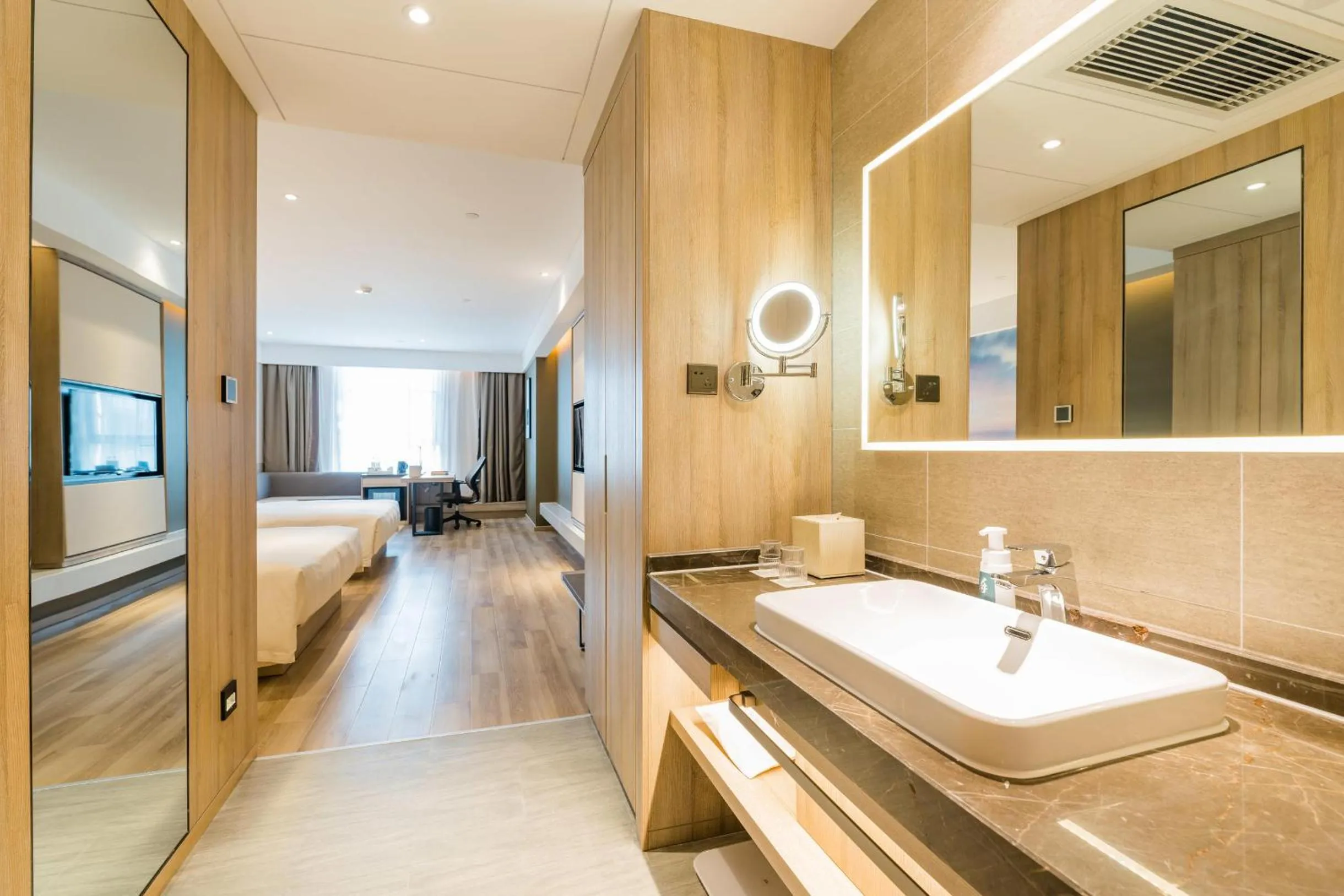 Bed in Atour Hotel Ningbo International Convention and Exhibition Center