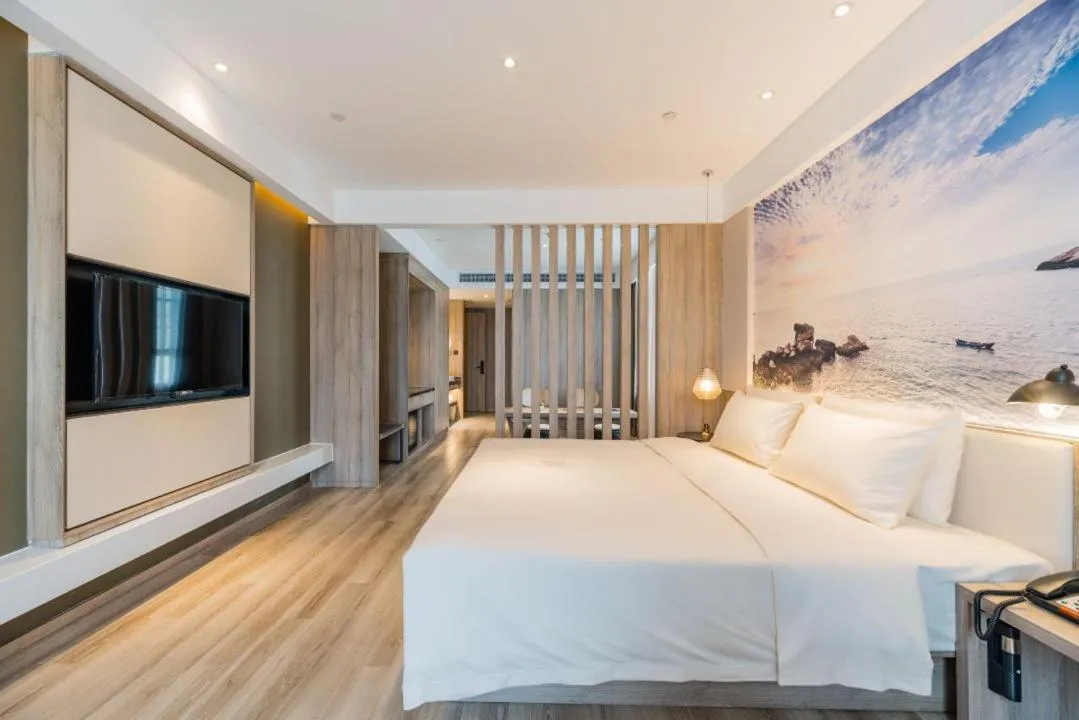 Bed in Atour Hotel Ningbo International Convention and Exhibition Center