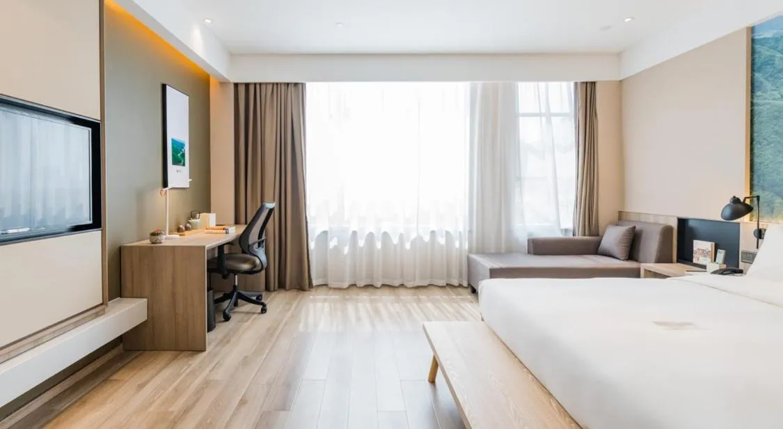 Bed in Atour Hotel Ningbo International Convention and Exhibition Center