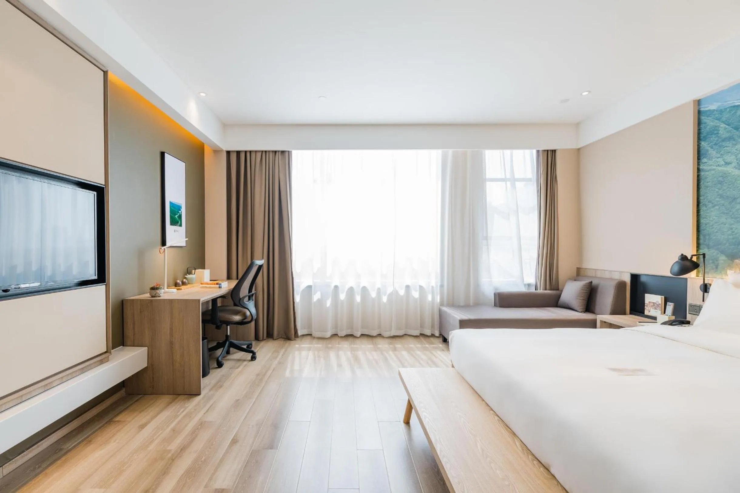 Bed in Atour Hotel Ningbo International Convention and Exhibition Center