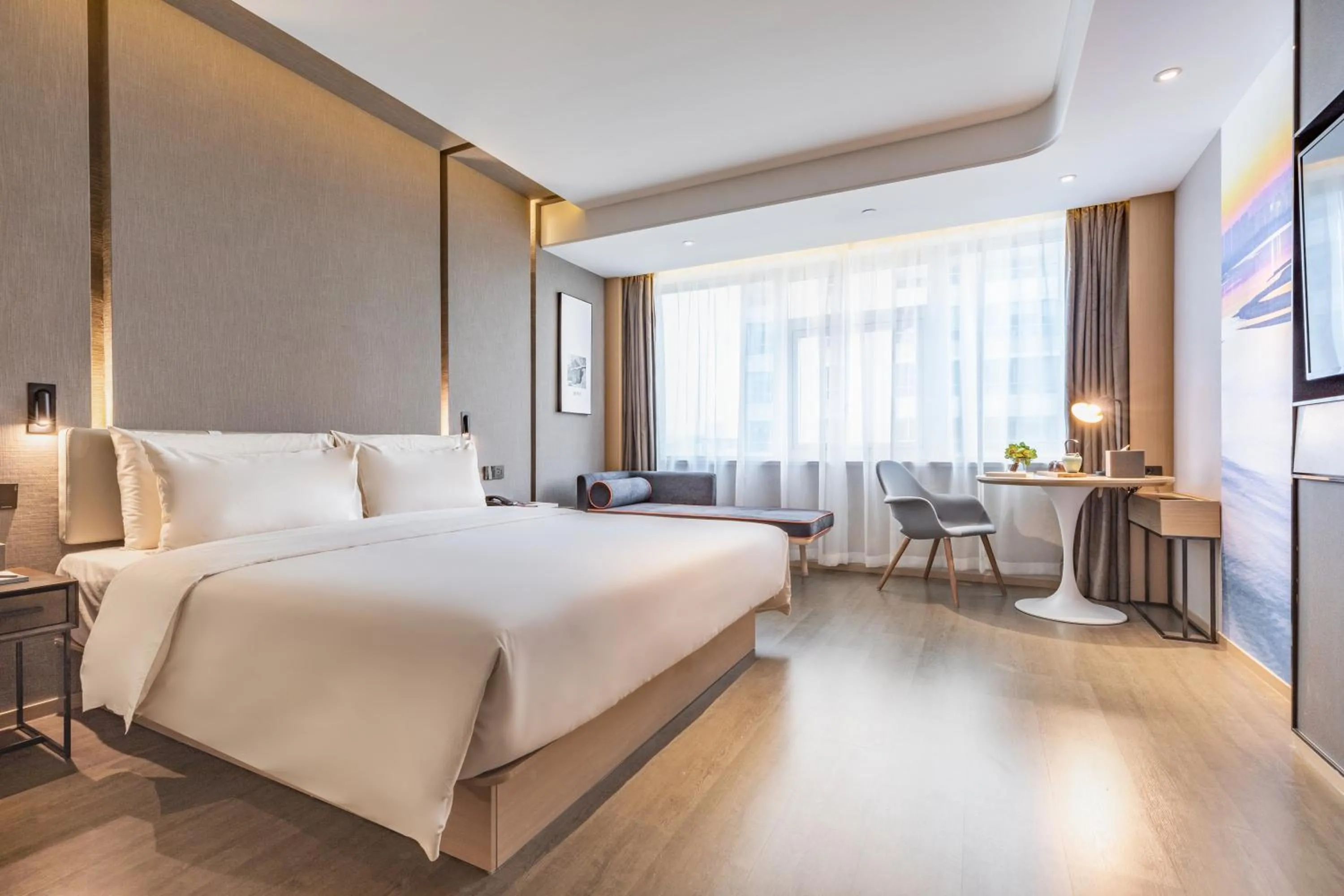 Bedroom, Bed in Atour Hotel Jinan Grand View Garden