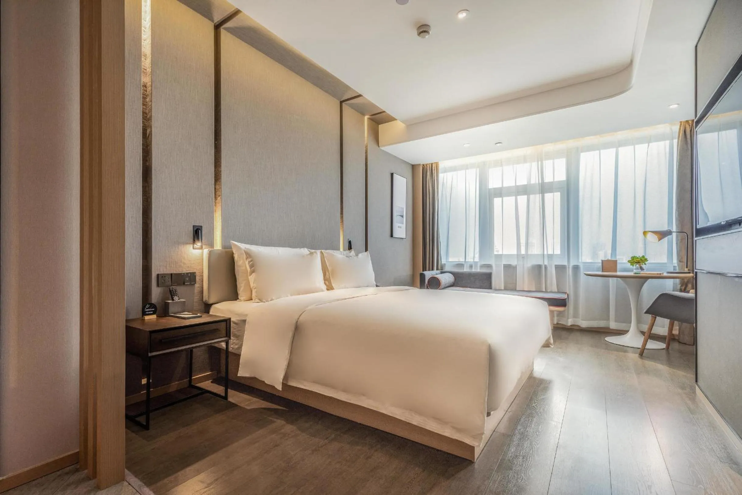 Bed in Atour Hotel Jinan Grand View Garden