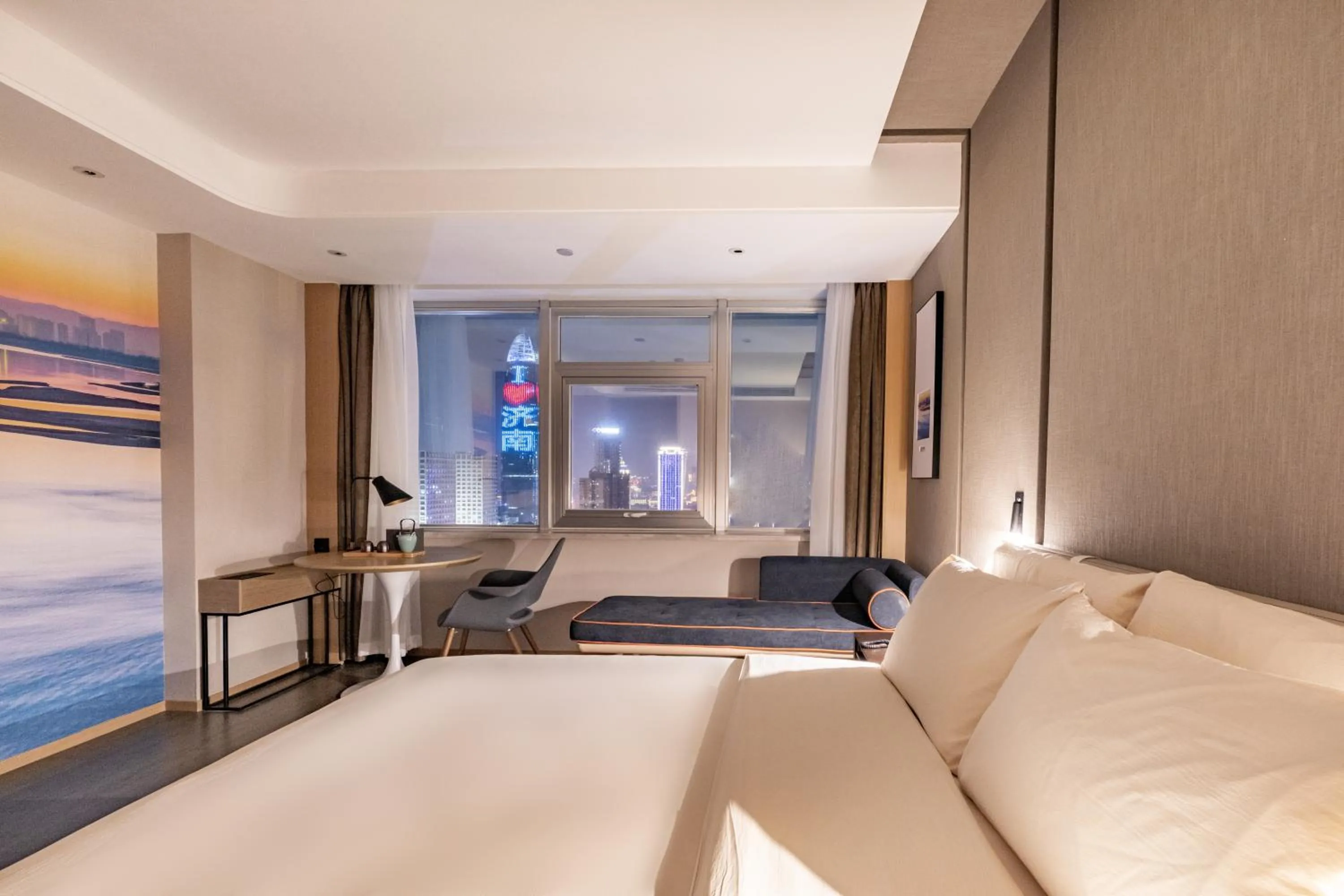 Bedroom, Bed in Atour Hotel Jinan Grand View Garden