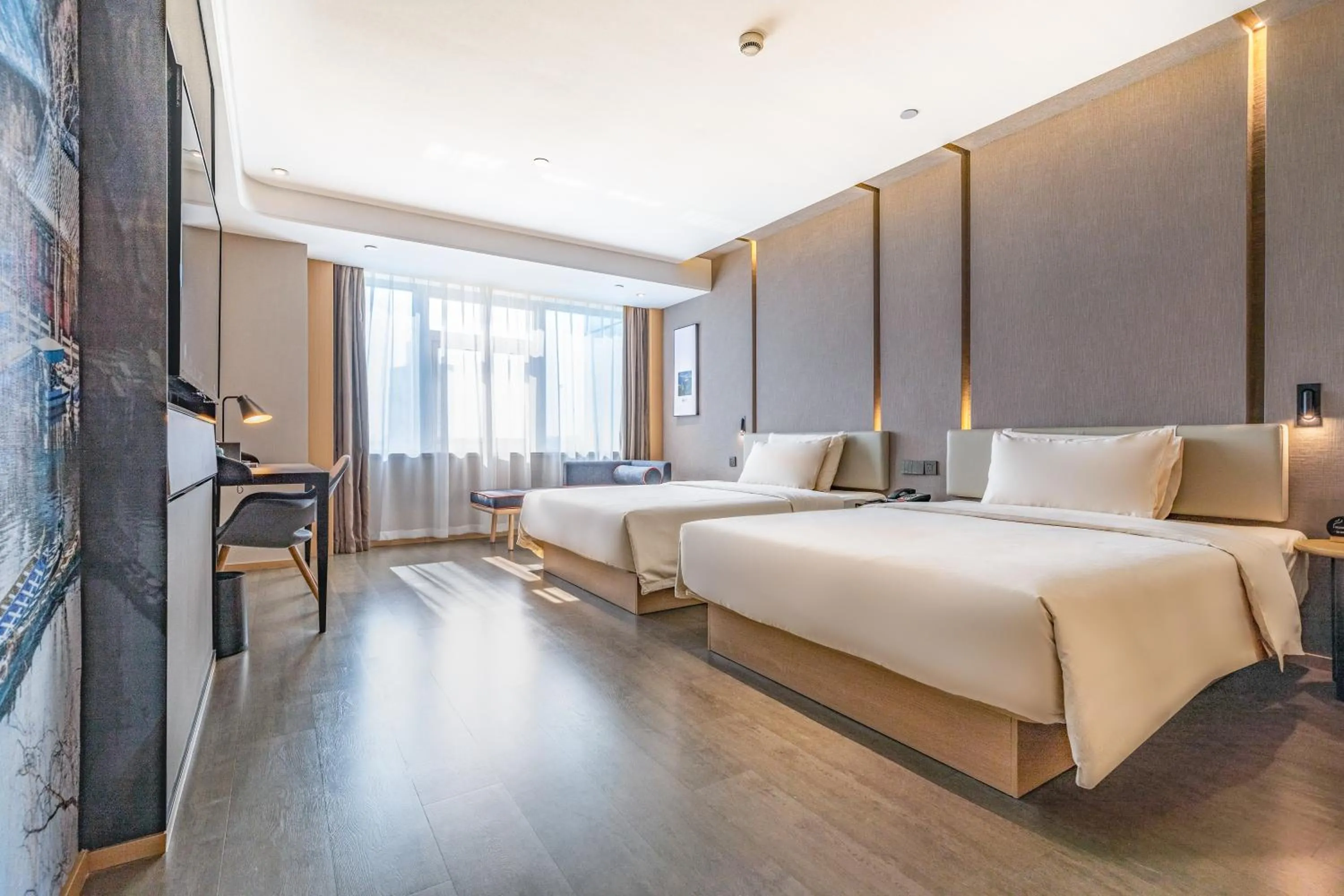 Bedroom, Bed in Atour Hotel Jinan Grand View Garden