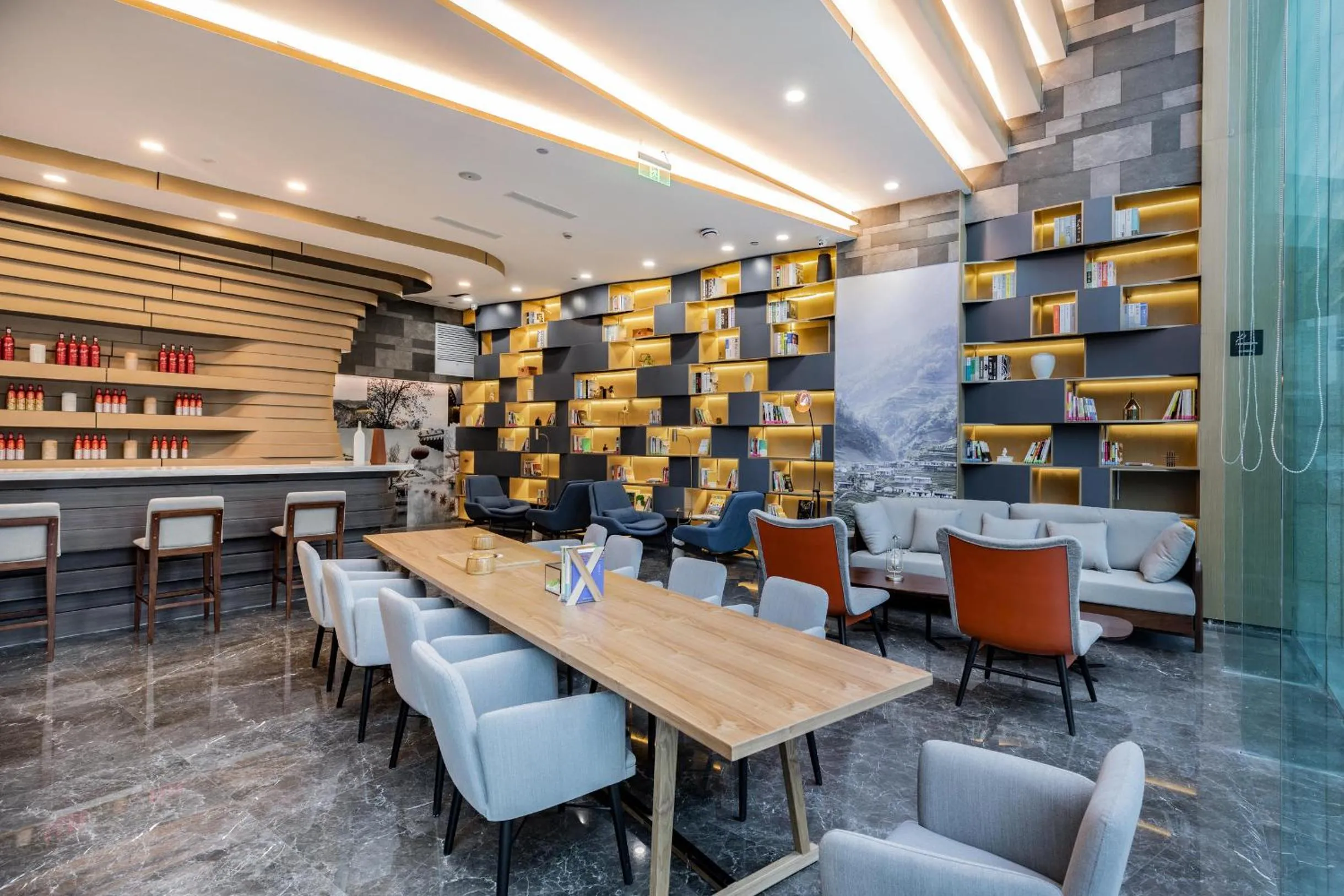 Seating area in Atour Hotel Jinan Grand View Garden