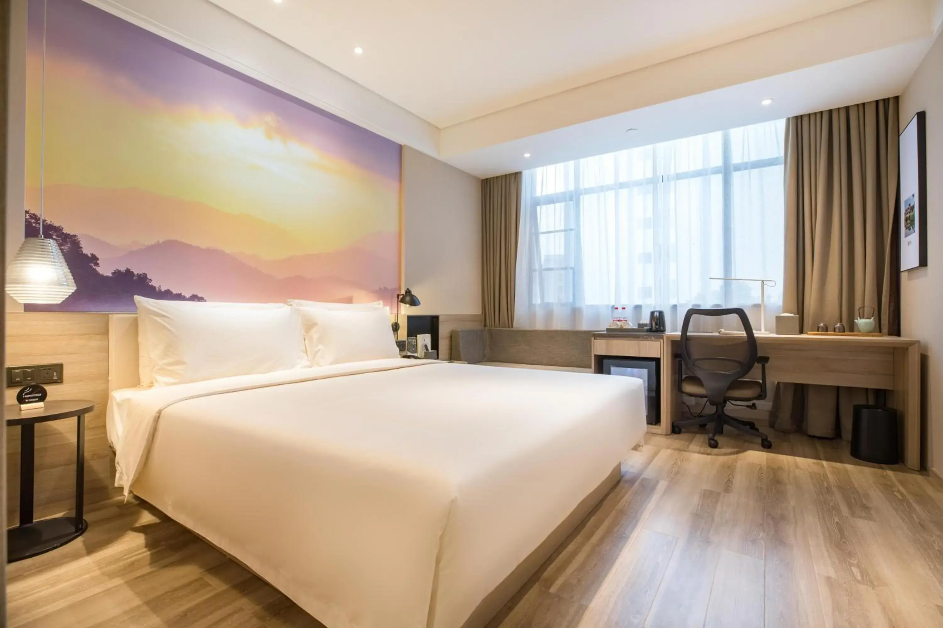 Bed in Atour Hotel Guangzhou Huadu Square Bed in Atour Hotel Guangzhou Huadu Square