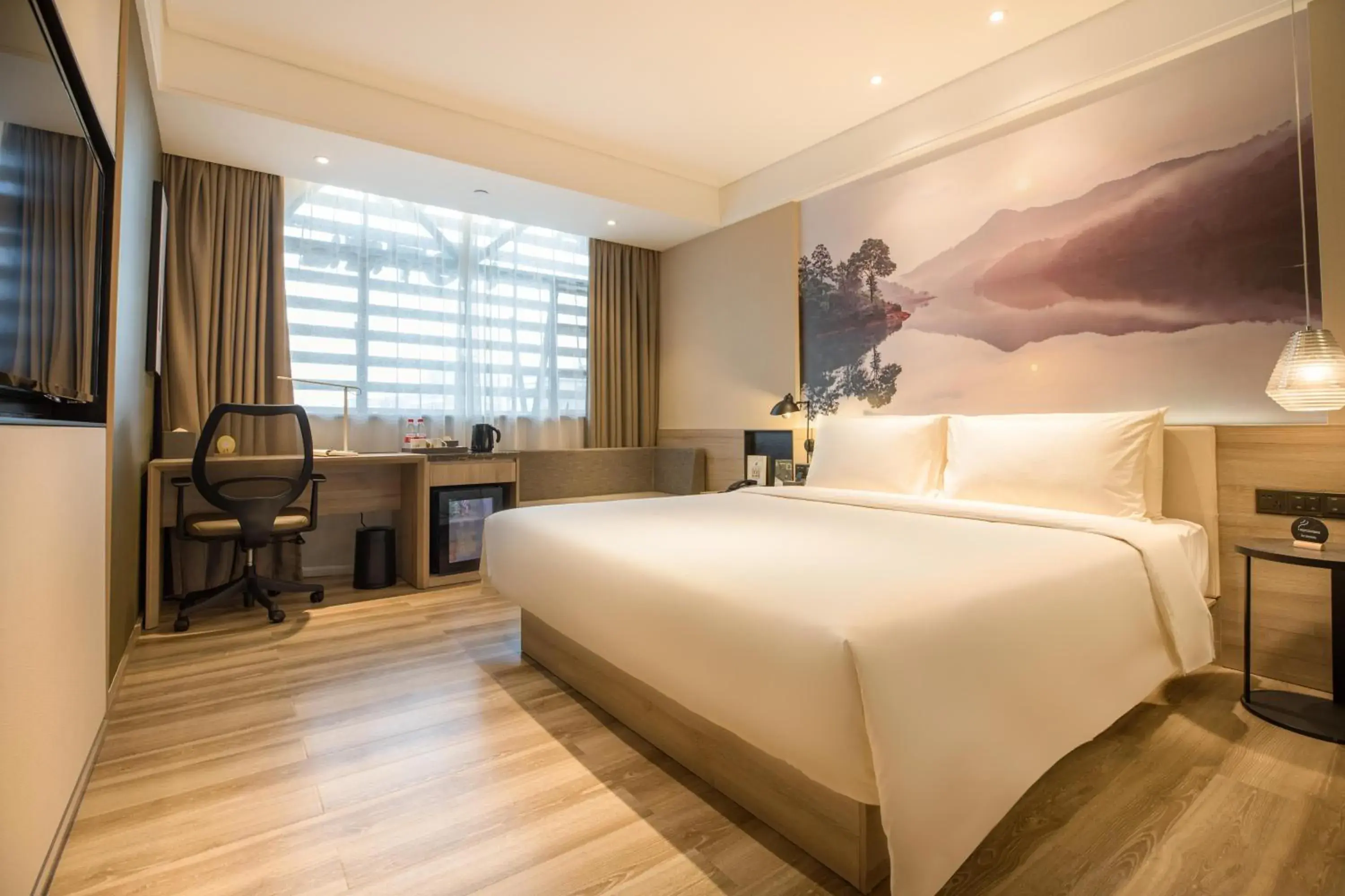 Bed in Atour Hotel Guangzhou Huadu Square Bed in Atour Hotel Guangzhou Huadu Square