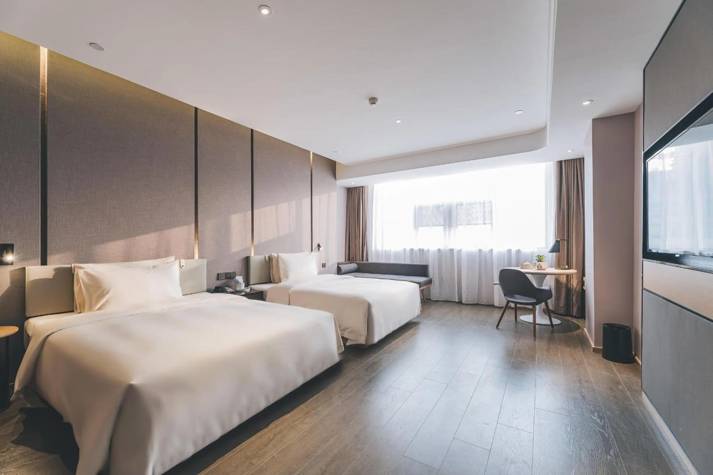 Bed in Atour Hotel Chaozhou Ancient Town People's Square