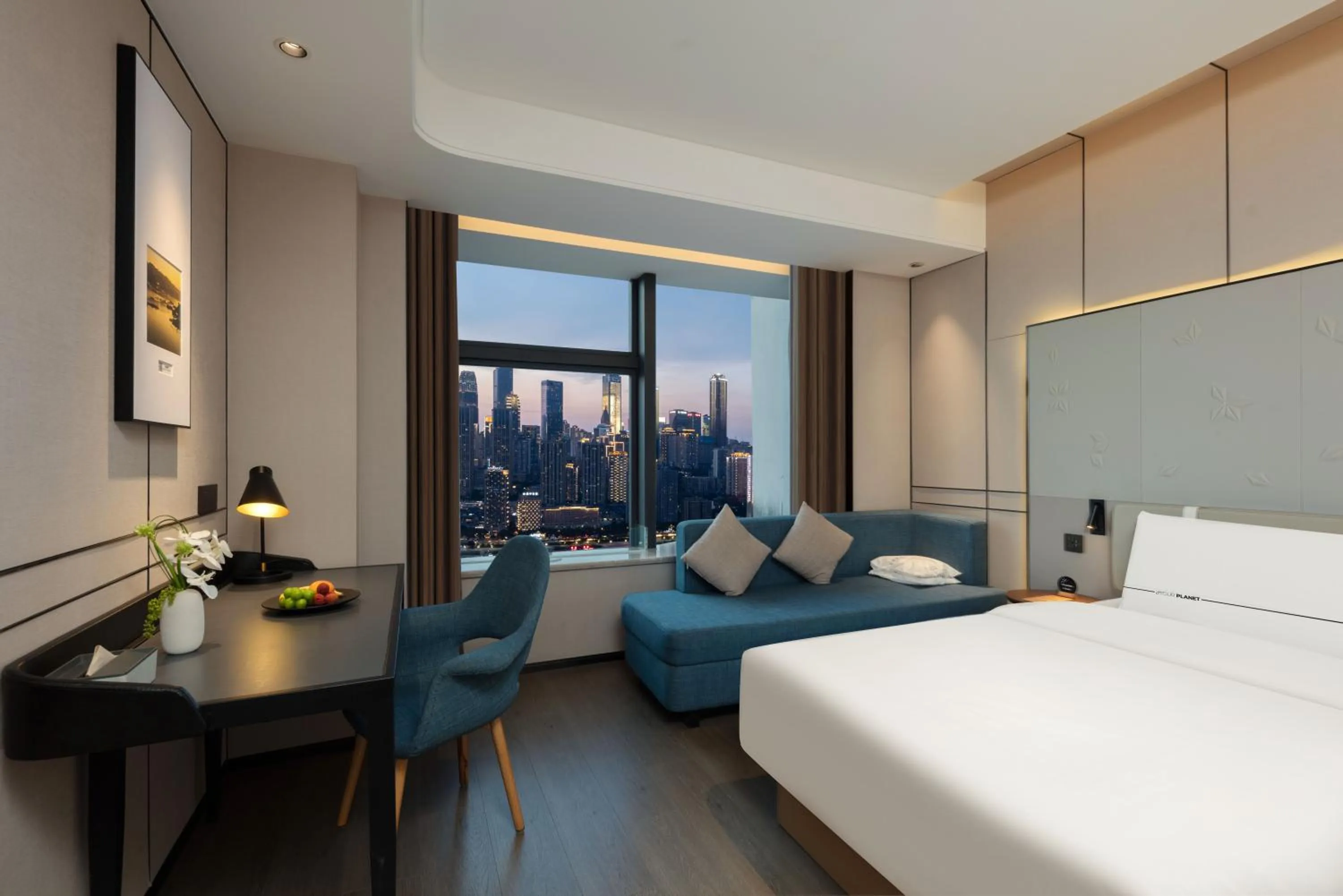 Bed in Atour S Hotel Chongqing Crown International