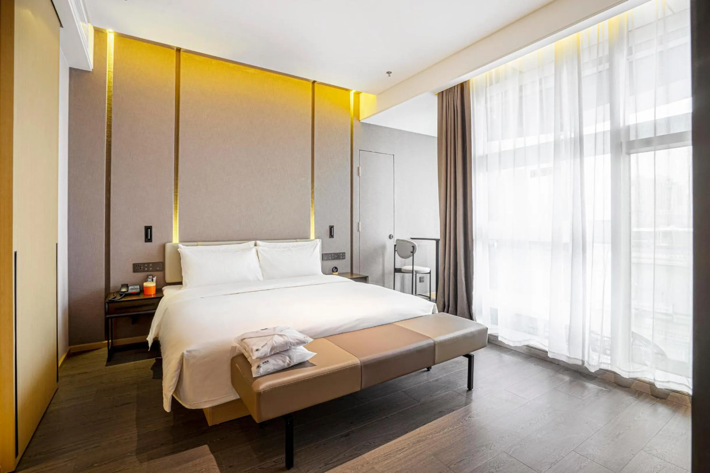 Bed in Atour Hotel Tianjin Eye