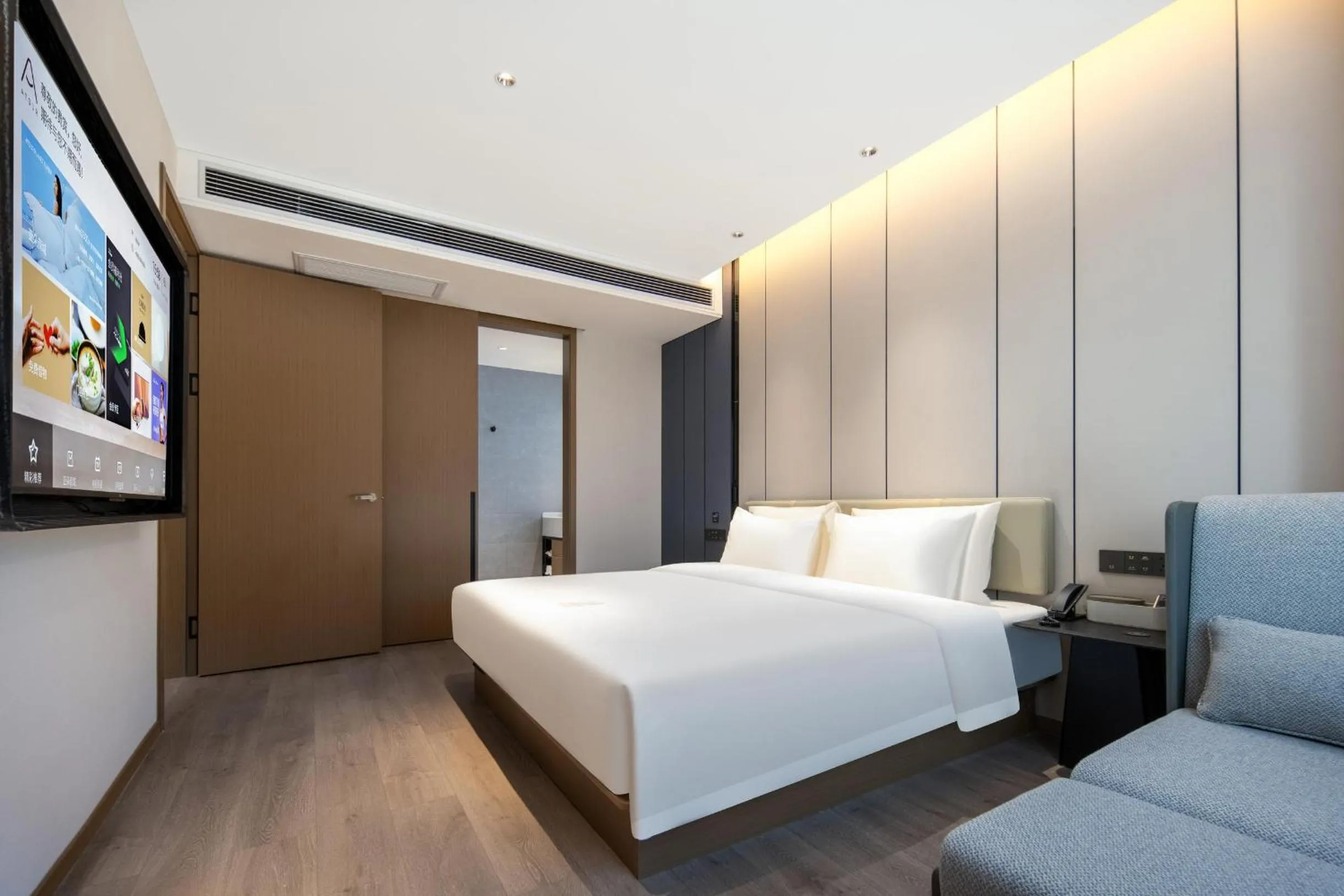 Bed in Atour Hotel Tianjin Zhongbei Haitai Industrial Park