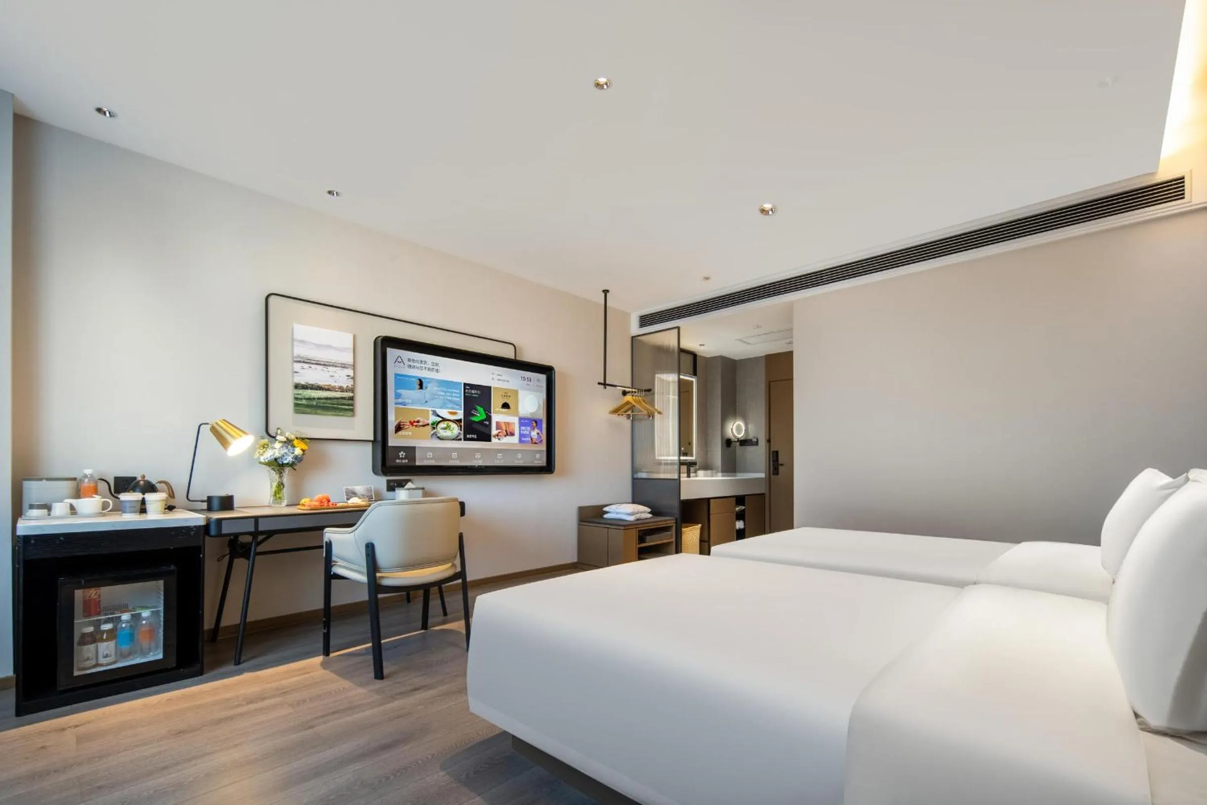 Bed in Atour Hotel Tianjin Zhongbei Haitai Industrial Park